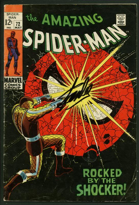 Stan Lee Signed Amazing Spider-Man #72 Comic Book Rocked By Shocker PSA #W18740