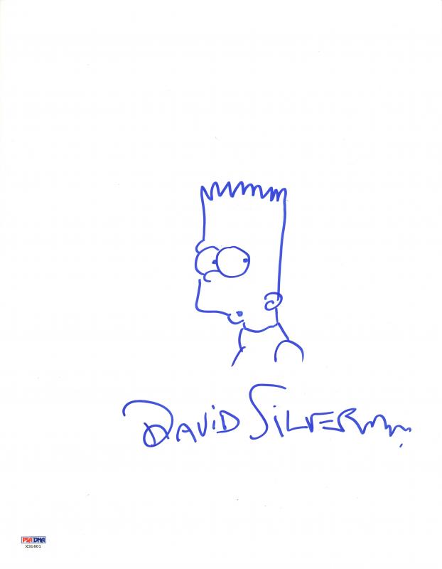 David Silverman Signed 11X14 Hand Drawn Bart Simpson Sketch PSA/DNA #X31601