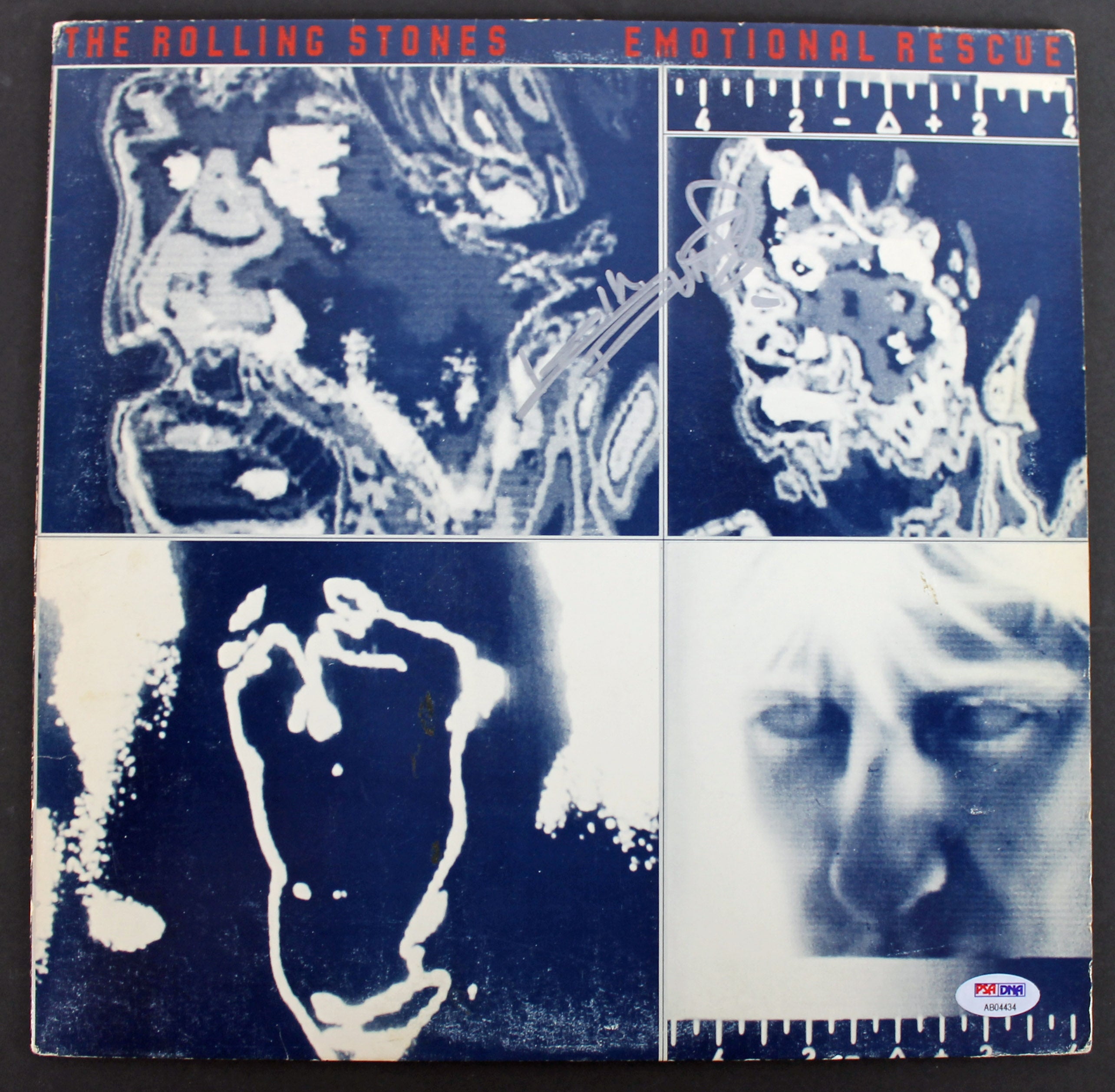 Keith Richards Rolling Stones Signed 'Emotional Rescue' Album Cover PSA #AB04434