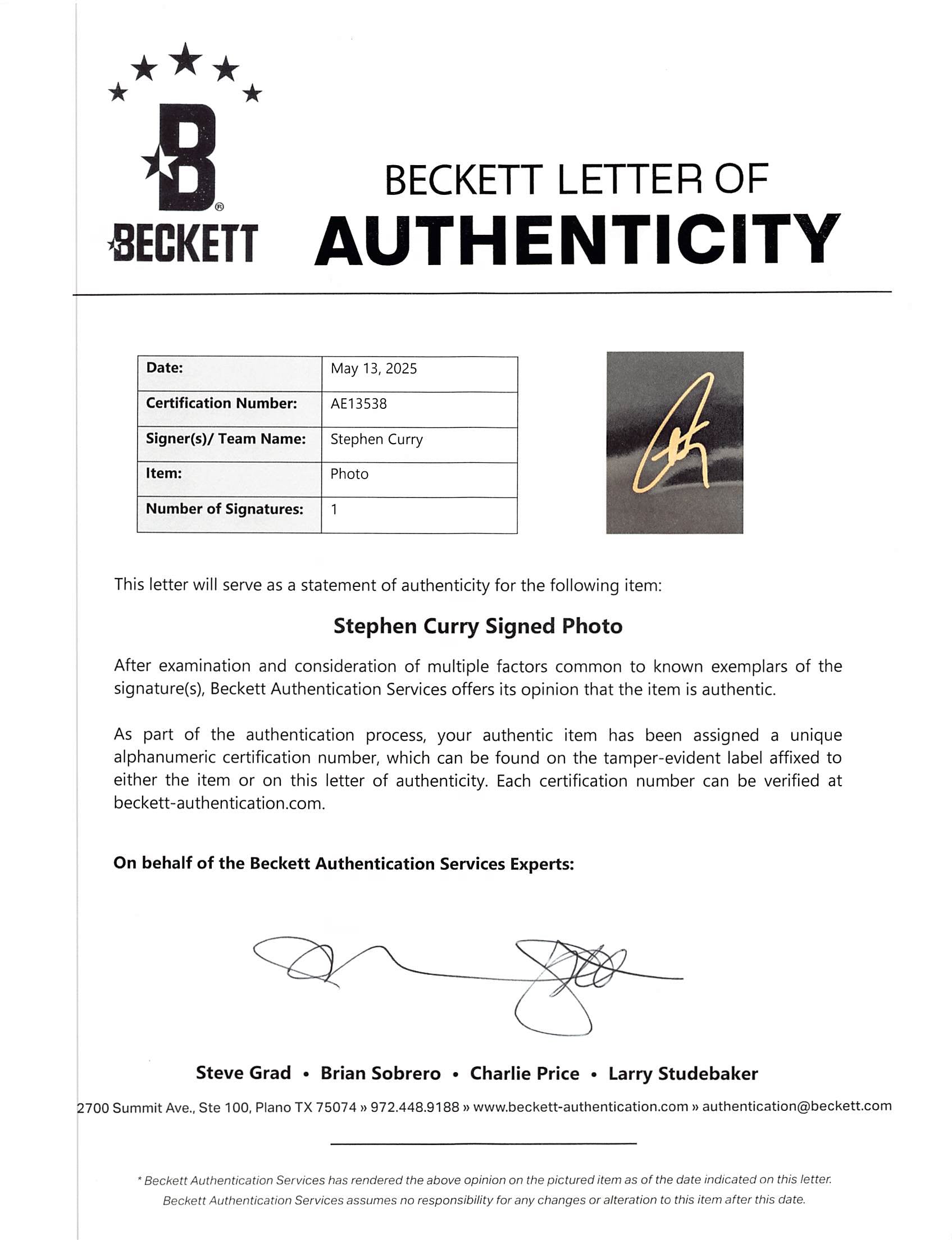 Warriors Stephen Curry Authentic Signed 16x20 Trophy Blackout Photo BAS #AE13538