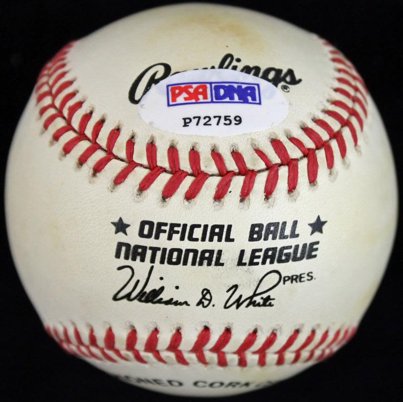 Dodgers Rex Barney Signed Authentic OML Baseball PSA/DNA #P72759