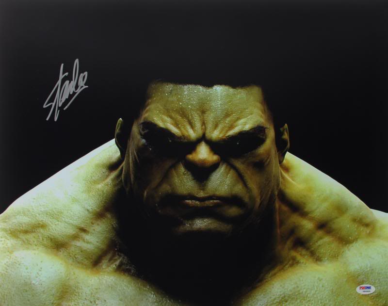 Stan Lee Authentic Signed The Hulk 16X20 Photo Marvel Comics Autograph PSA/DNA 1