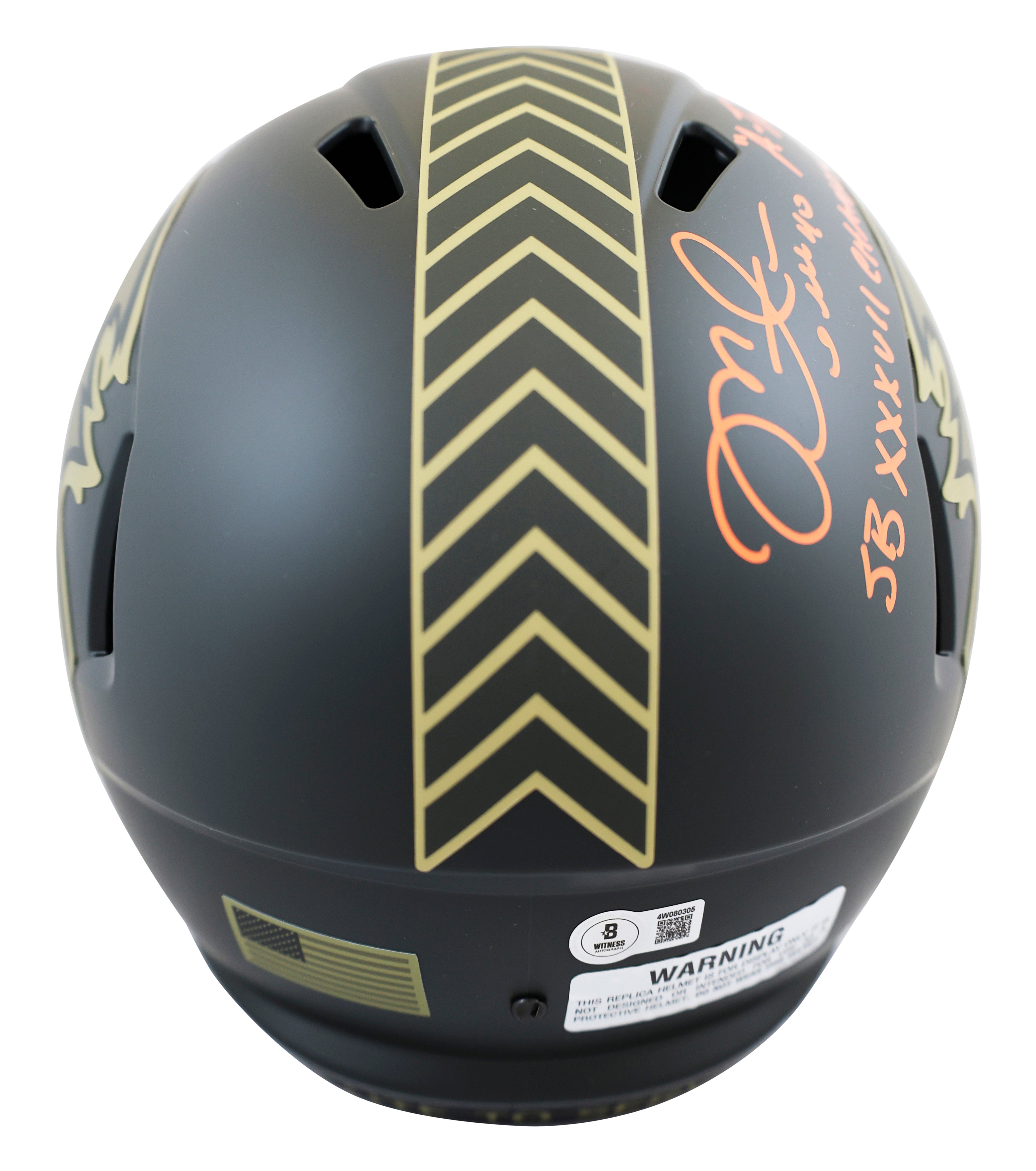 Buccaneers Mike Alstott "2x Insc" Signed STS IV Full Size Speed Rep Helmet BAS W