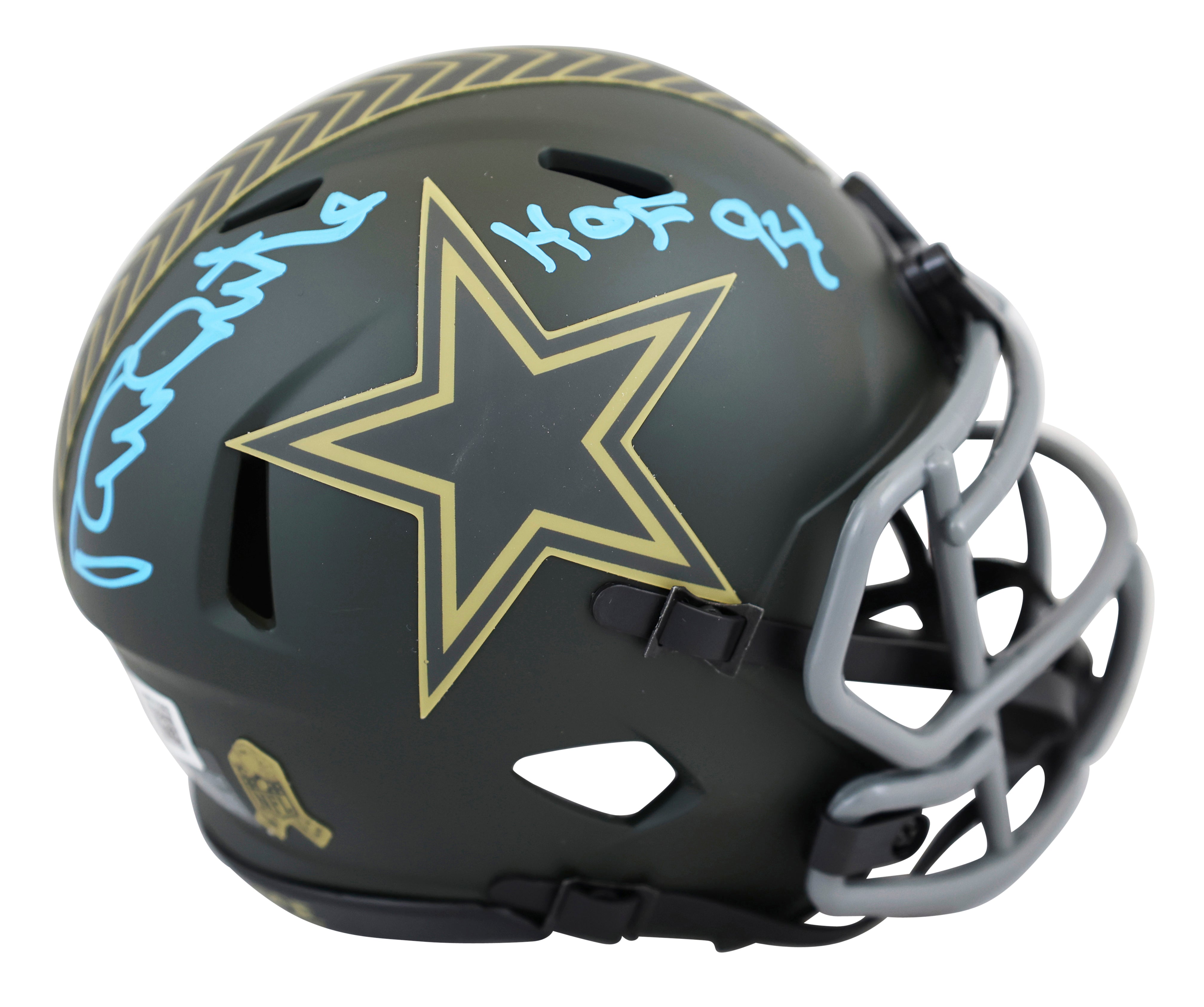 Cowboys Randy White "HOF 94" Signed 2025 STS IV Speed Mini Helmet w/ Case BAS W