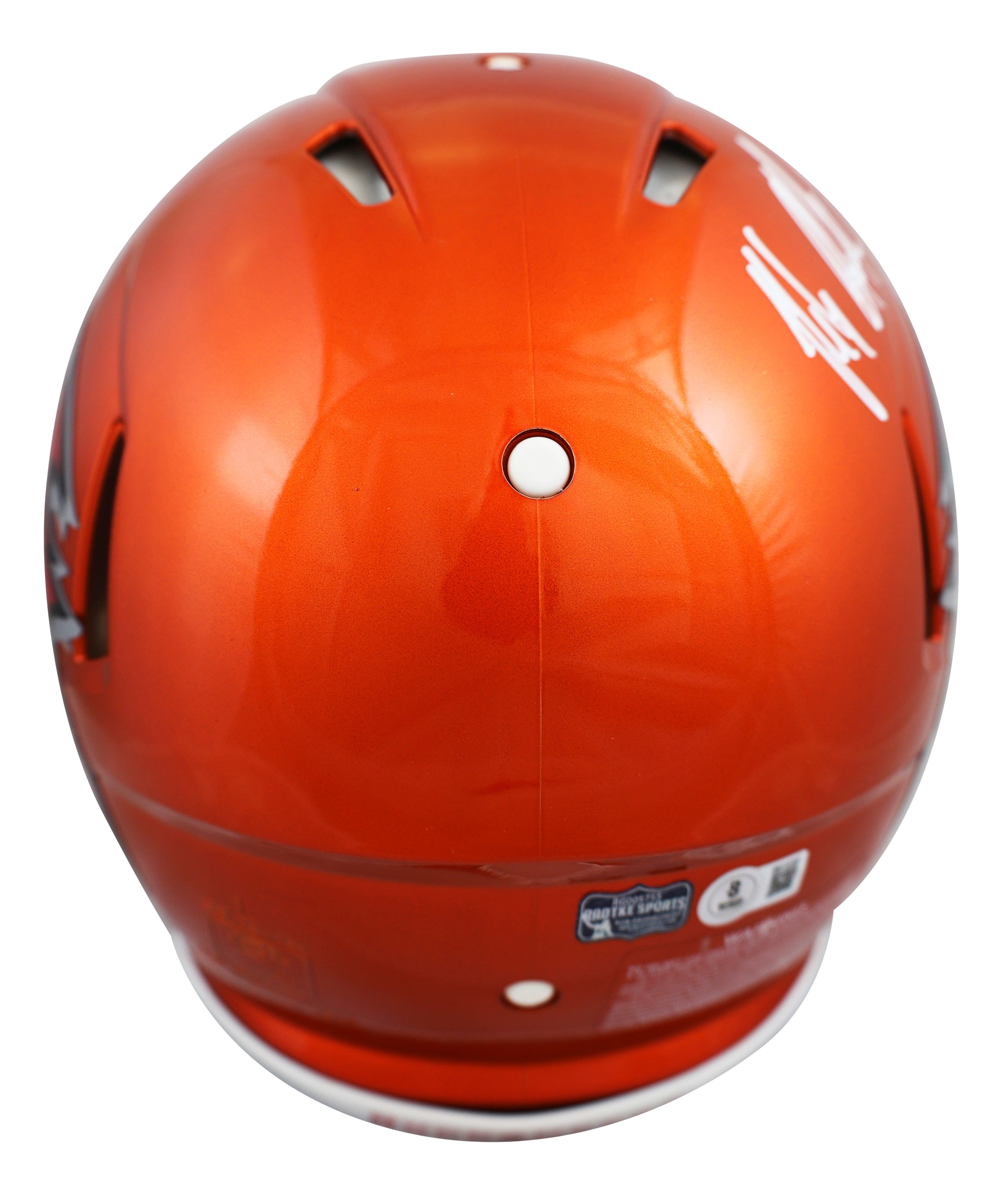 Buccaneers Rob Gronkowski Signed Flash F/S Speed Proline Helmet W/ Case BAS Wit