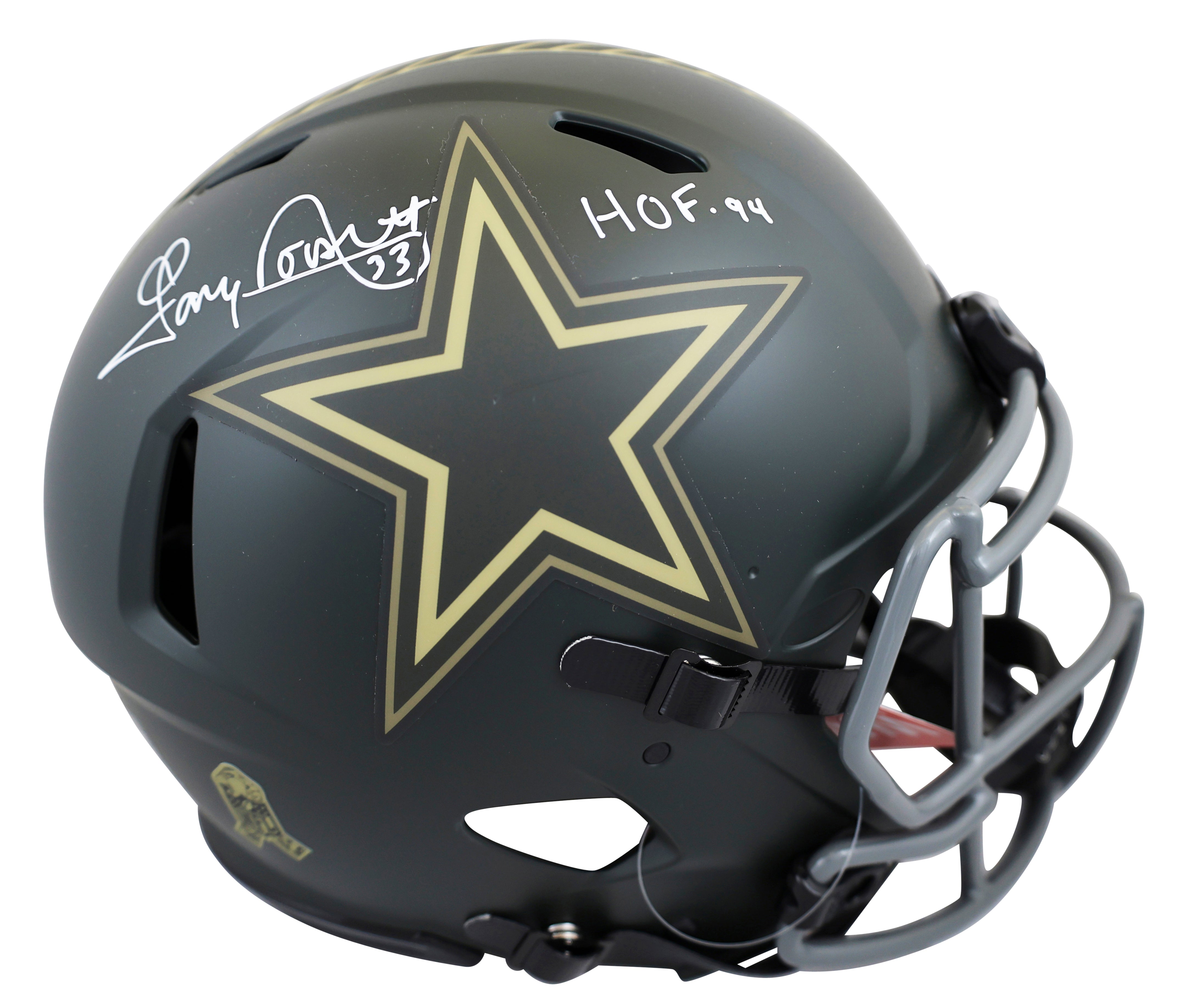 Cowboys Tony Dorsett HOF 94 Signed STS IV F/S Speed Proline Helmet w/ Case BAS W