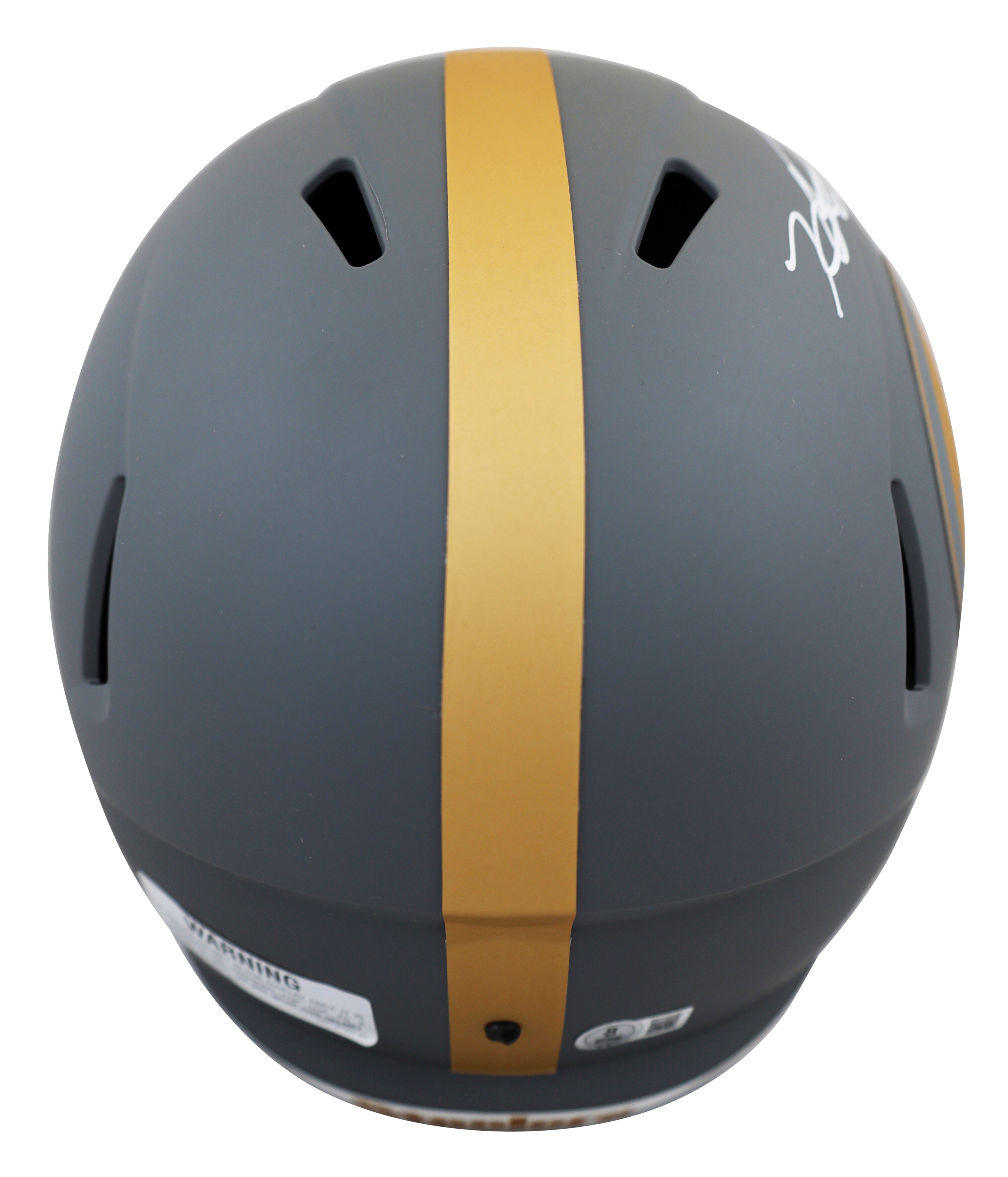 Steelers Heath Miller "2x SB Champs" Signed Slate F/S Speed Rep Helmet BAS Wit