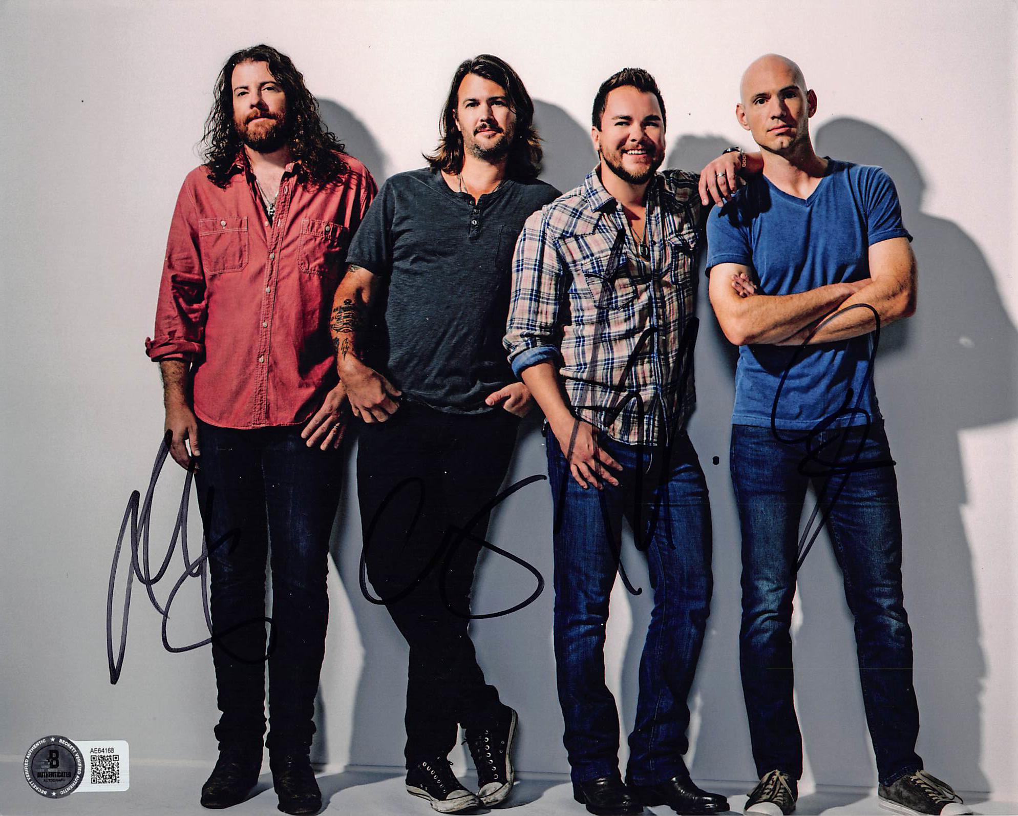 Eli Young Band (4) Eli, Young, Jones & Thompson Signed 8x10 Photo BAS #AE64168