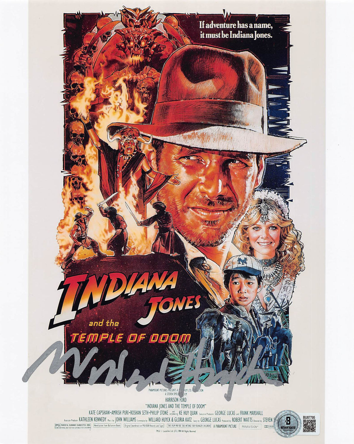 Willard Huyck Indiana Jones & The Temple Of Doom Signed 8x10 Photo BAS #BU87795