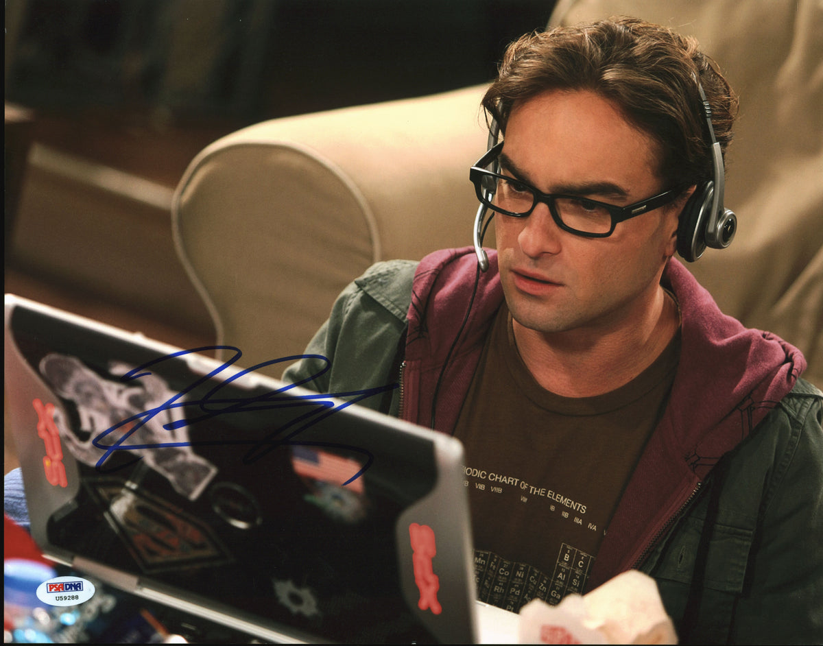 Johnny Galecki The Big Bang Theory Authentic Signed 11x14 Photo PSA/DNA #U59288