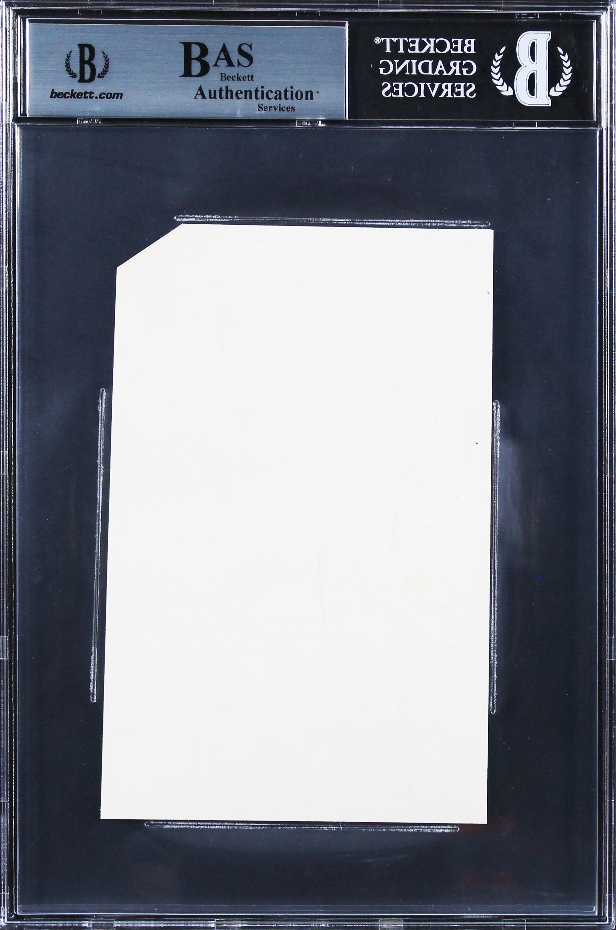 Walt Disney With Best Wishes Authentic Signed 3.15x6 Cut Signature BAS Slabbed