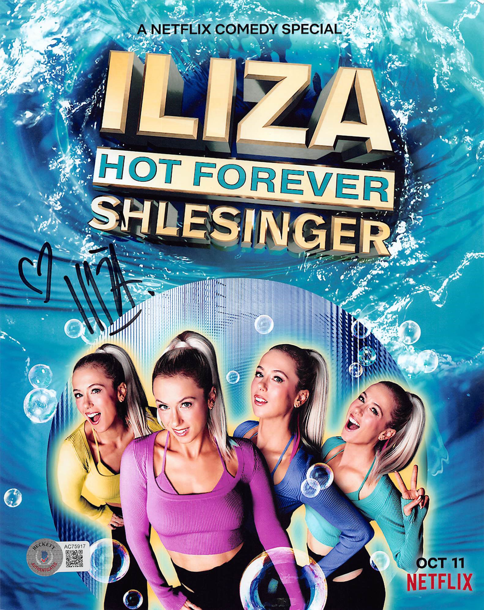 Iliza Schlesinger Hot Forever Authentic Signed 8x10 Vertical Photo BAS 1
