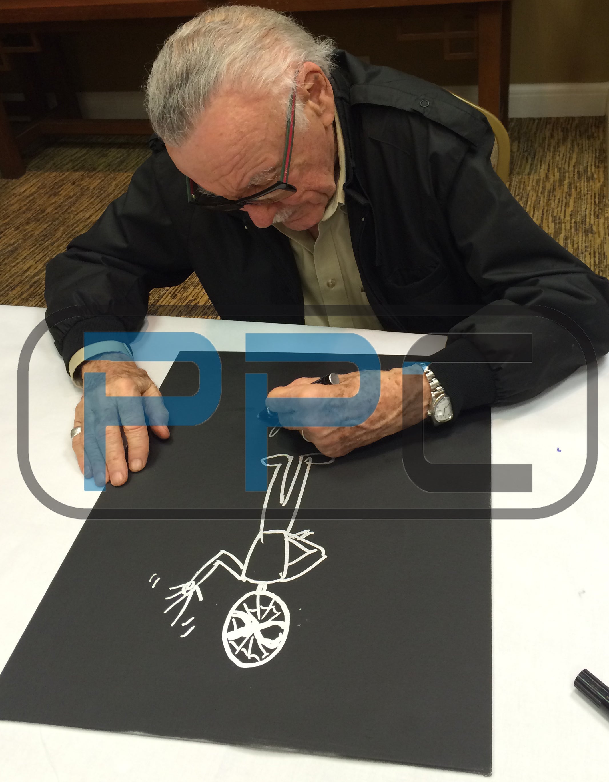 Stan Lee Authentic Signed 16x20 Canvas w/ Spider-man Sketch PSA/DNA #W00383