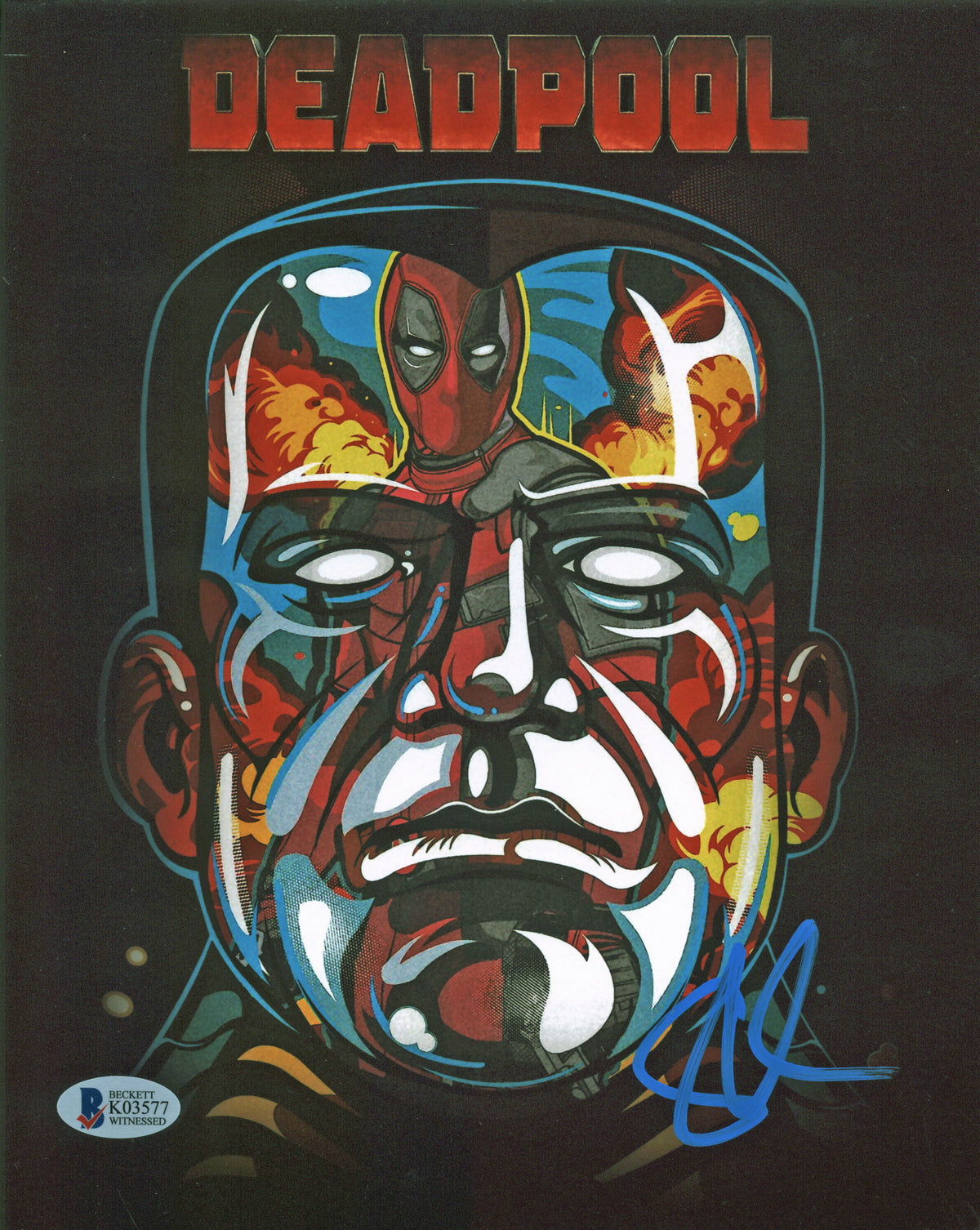 Stefan Kapicic Deadpool Signed 8x10 photo Autographed BAS Witnessed #K03577