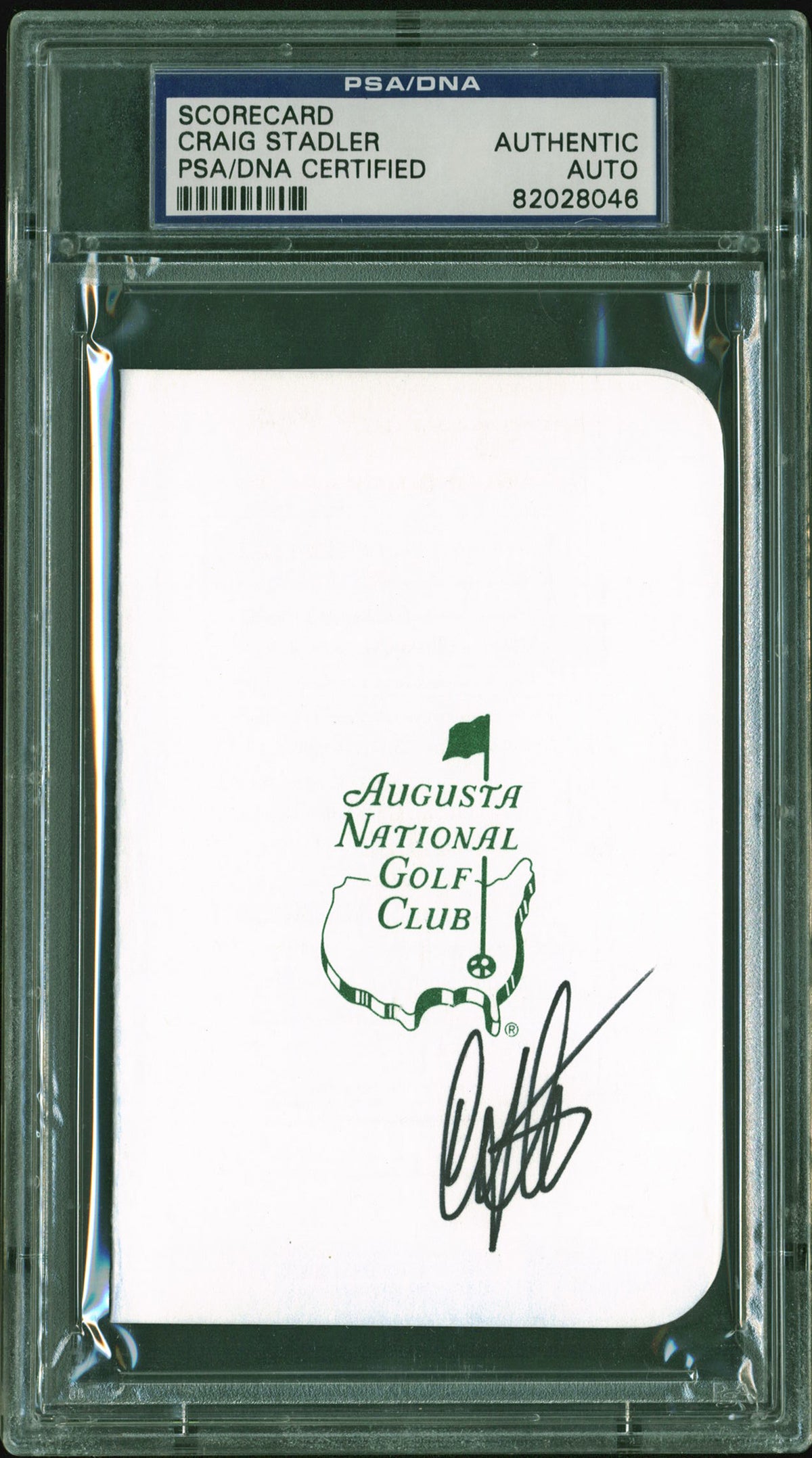 Craig Stadler Signed Augusta National Golf Club Scorecard PSA/DNA Slabbed 2