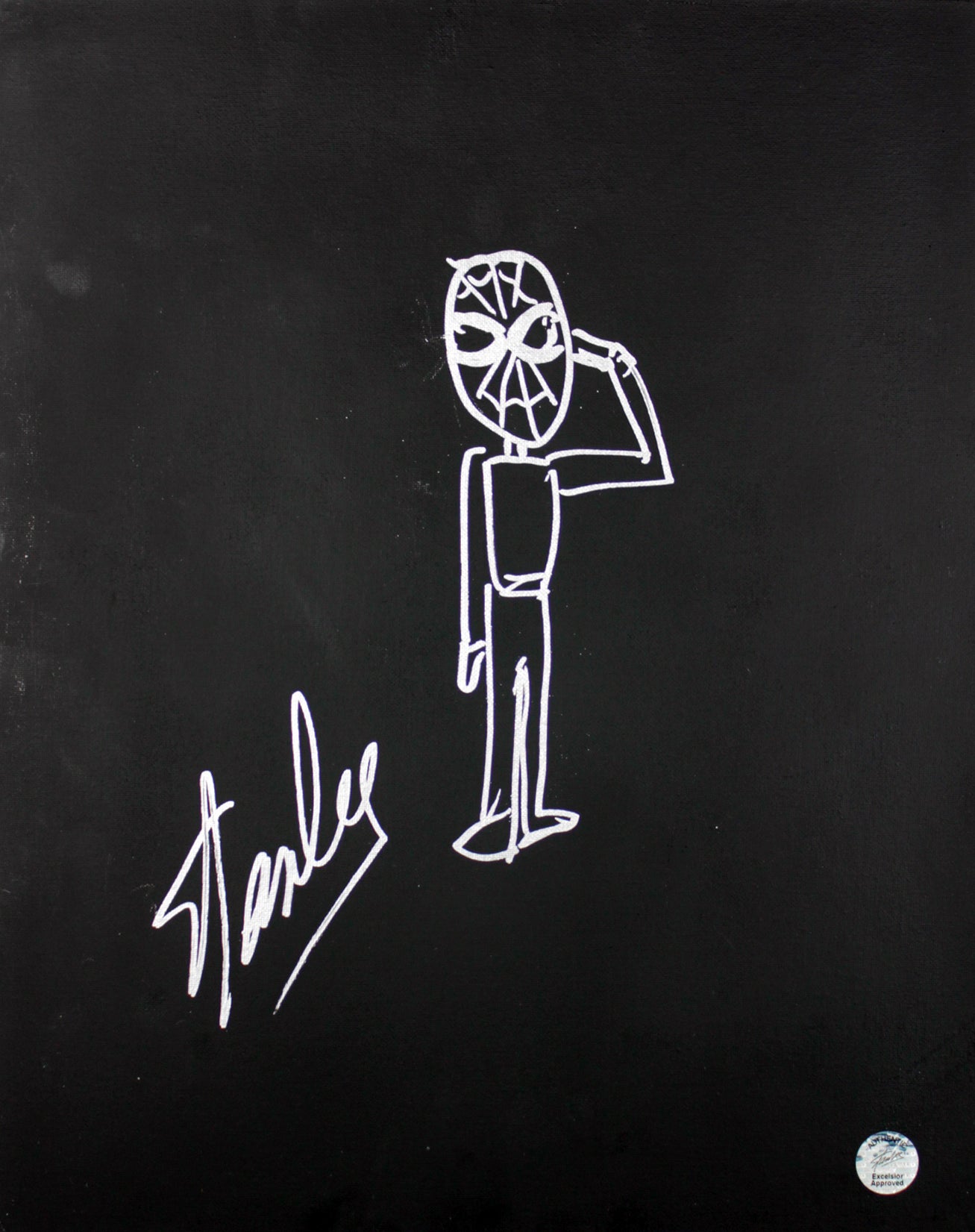 Stan Lee Authentic Signed 16x20 Canvas w/ Spider-man Sketch PSA/DNA #W00379