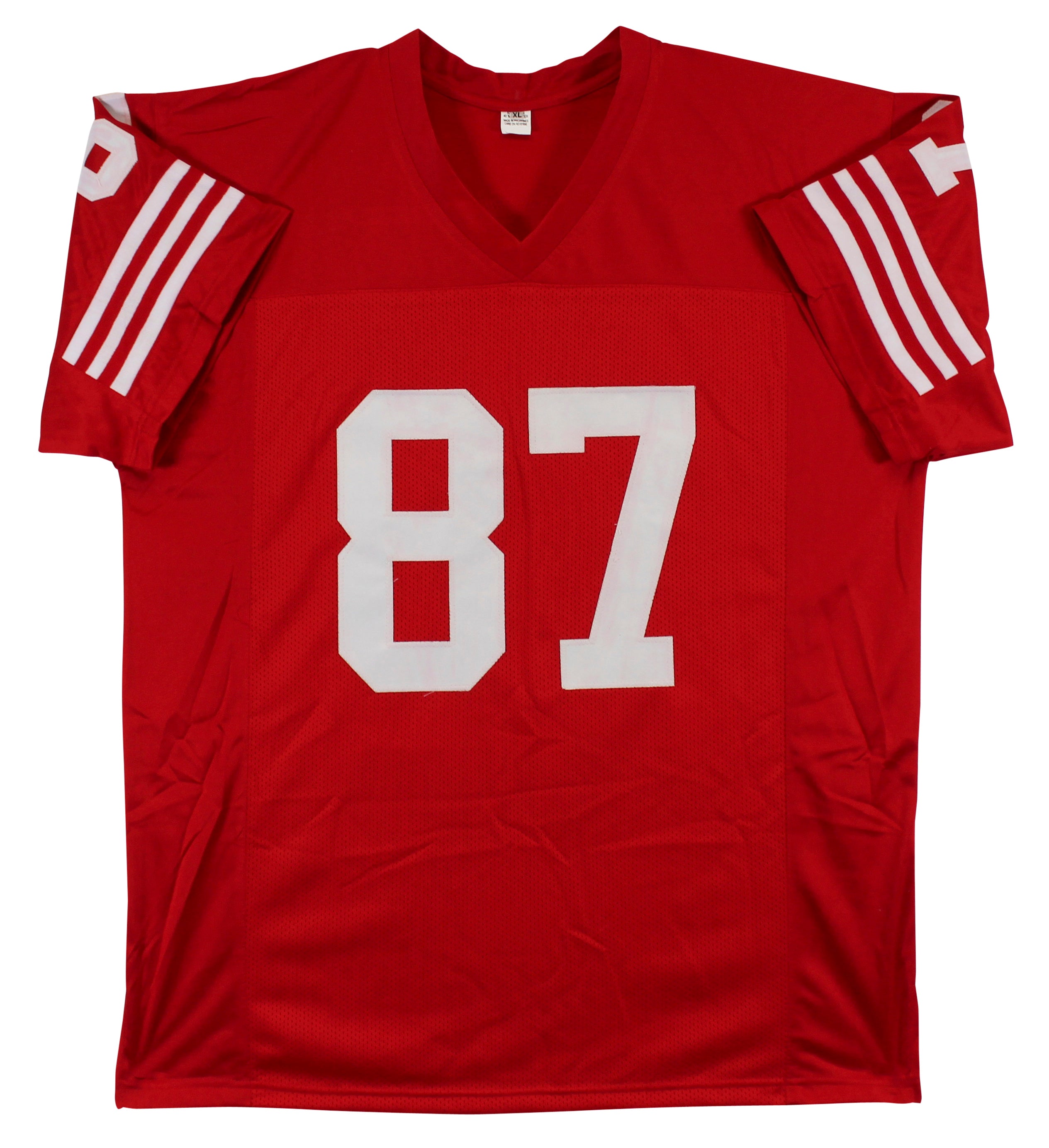 Dwight Clark Authentic Signed Red Pro Style Jersey BAS Witnessed #J45977