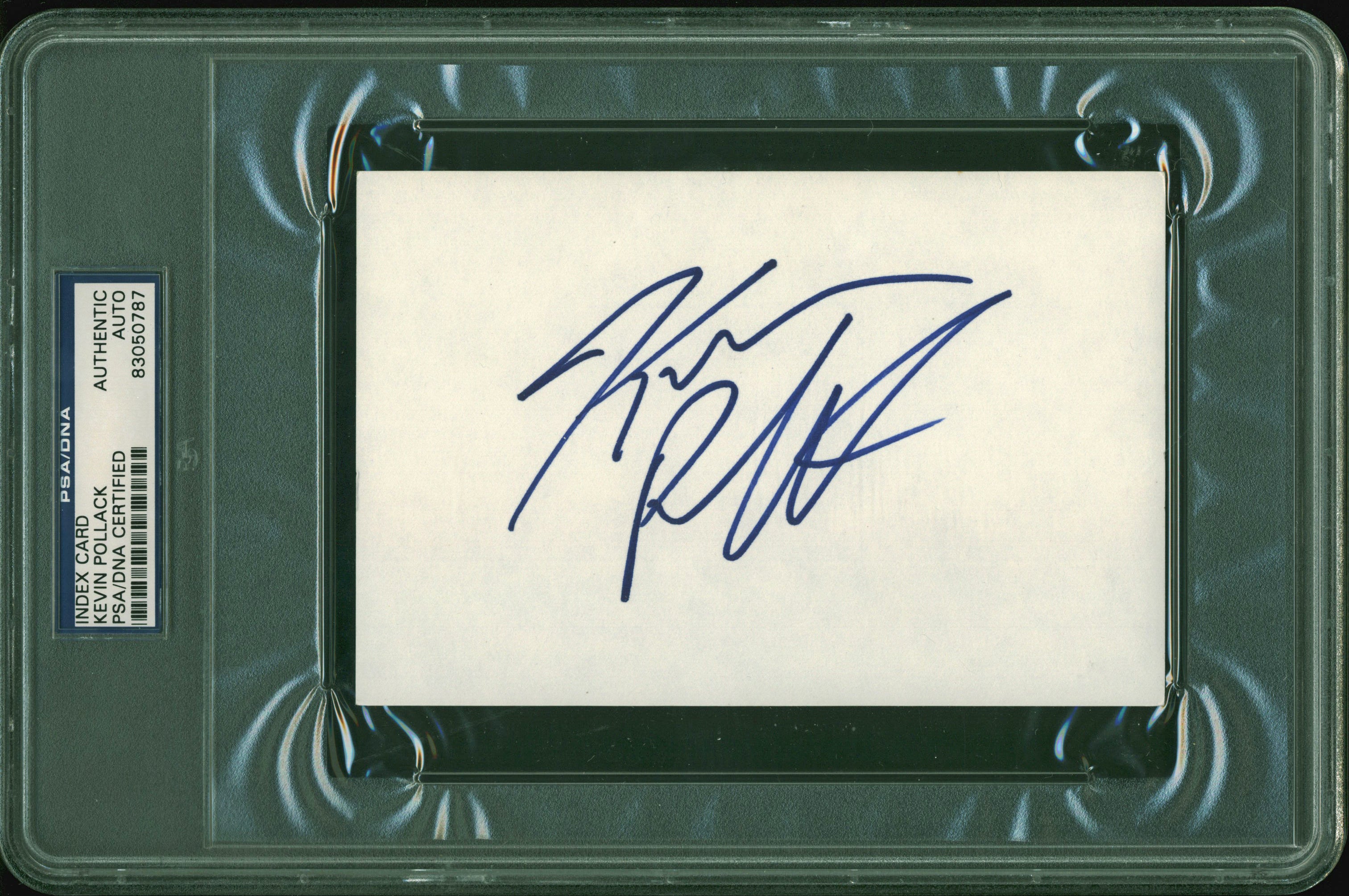 Kevin Pollack The Unusual Suspects Authentic Signed 4x6 Index Card PSA Slabbed