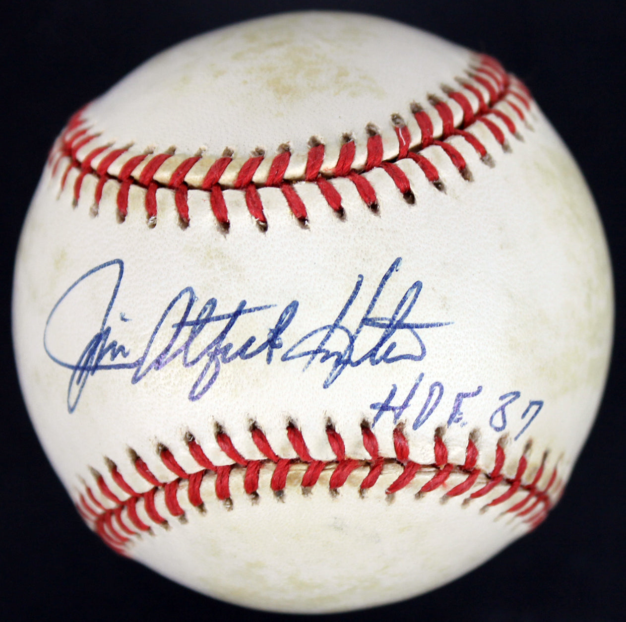 Athletics Jim "Catfish" Hunter "HOF 87" Signed OAL Baseball PSA/DNA #W58821