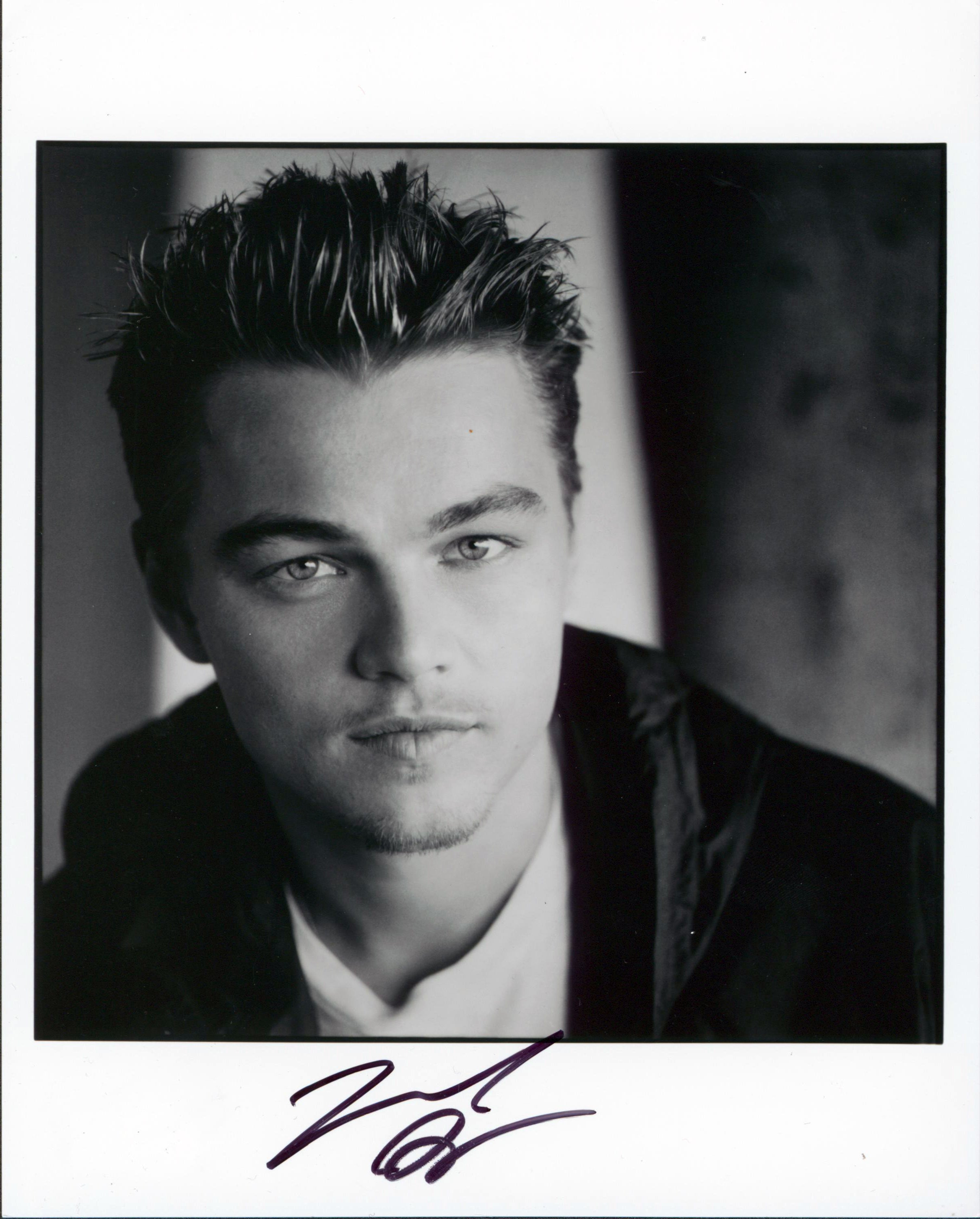 Leonardo DiCaprio Authentic Signed 8x10 Black & White Photo BAS #AB14173