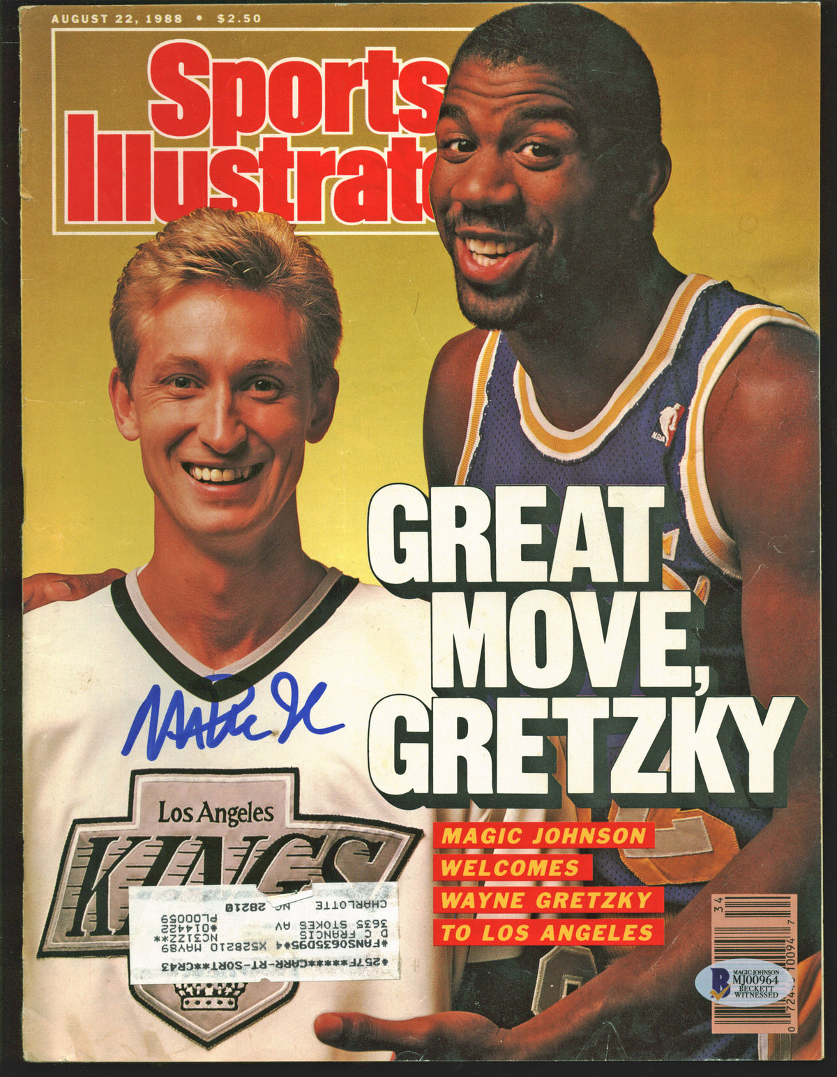 Lakers Magic Johnson Signed 1988 Sports Illustrated Magazine BAS #MJ00964
