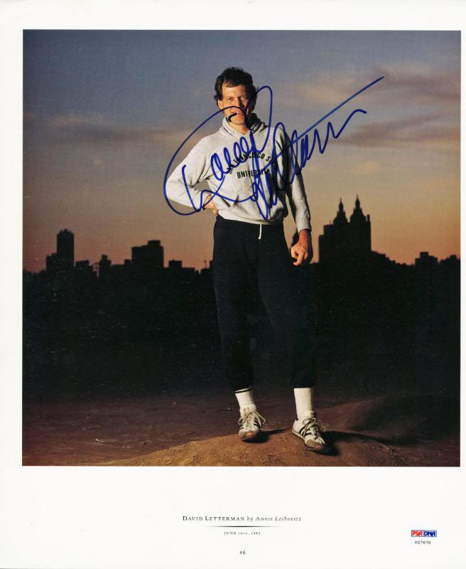 David Letterman Authentic Signed 12X14 Magazine Page Photo PSA/DNA #V27670