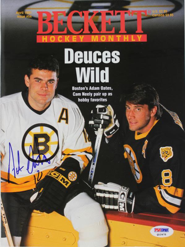 Bruins Adam Oates Authentic Signed 1995 Beckett Magazine PSA/DNA #Q12475