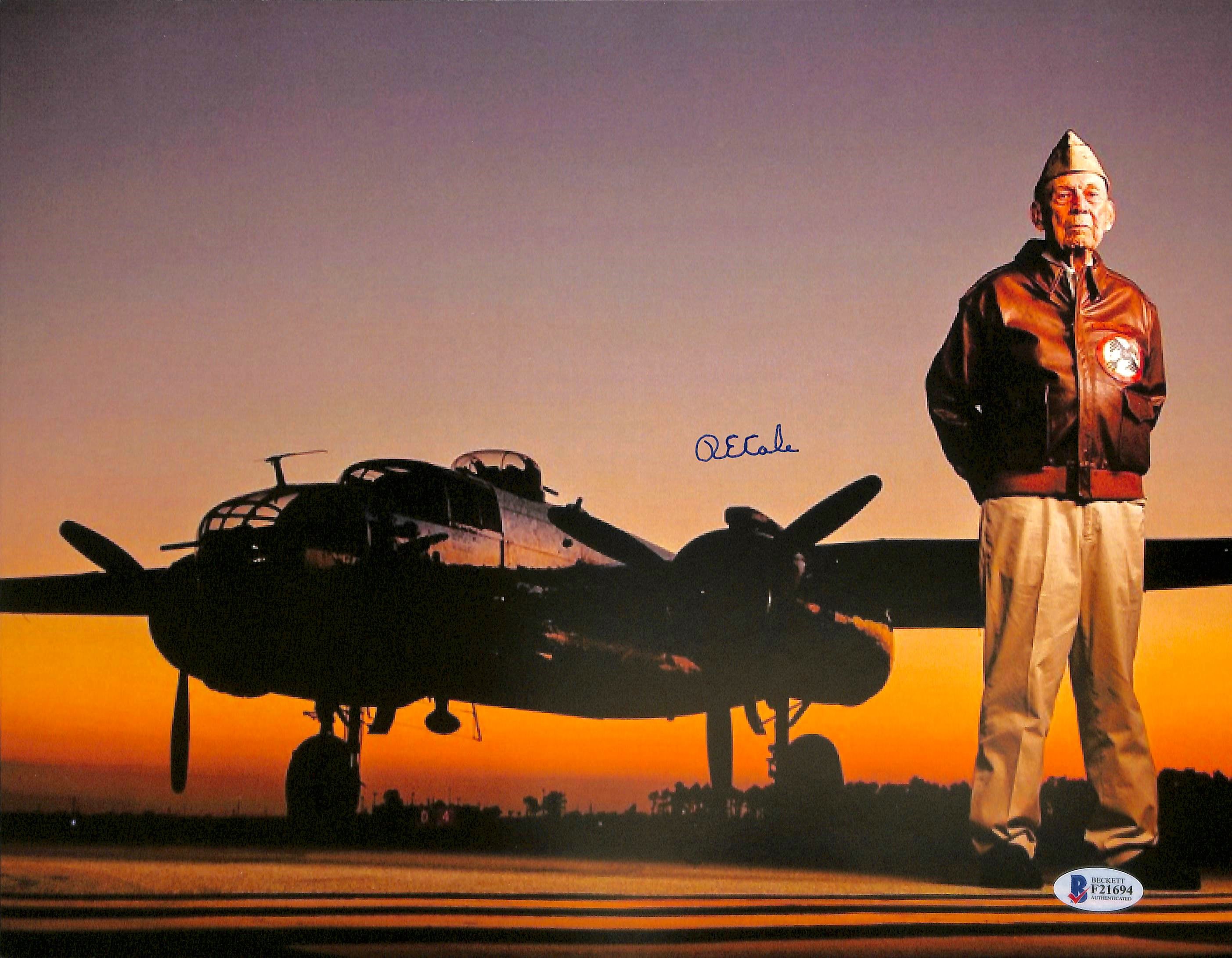 Richard E. Cole WWII Doolittle Raid Authentic Signed 11x14 Photo BAS 2