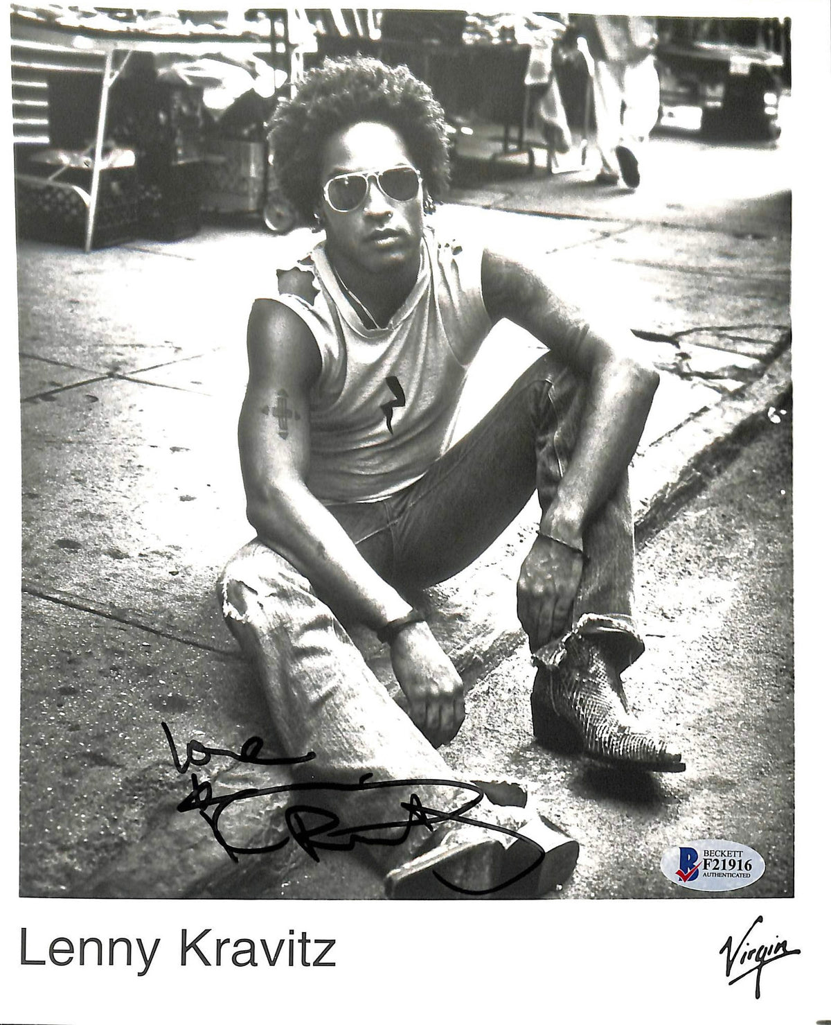 Lenny Kravitz Authentic Signed 8x10 Virgin Music Promotional Photo BAS #F21916