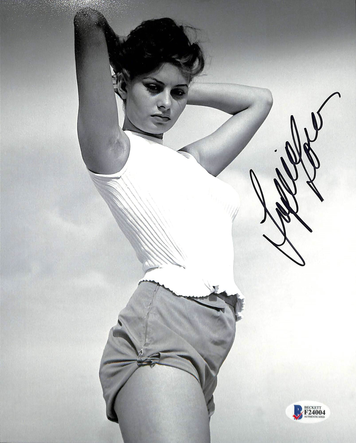 Sophia Loren Sexy Authentic Signed 8x10 Photo Autographed BAS #F24004