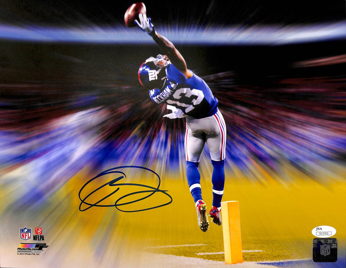 Giants Odell Beckham Jr. Authentic Signed 11x14 Catch Photo JSA #V13763