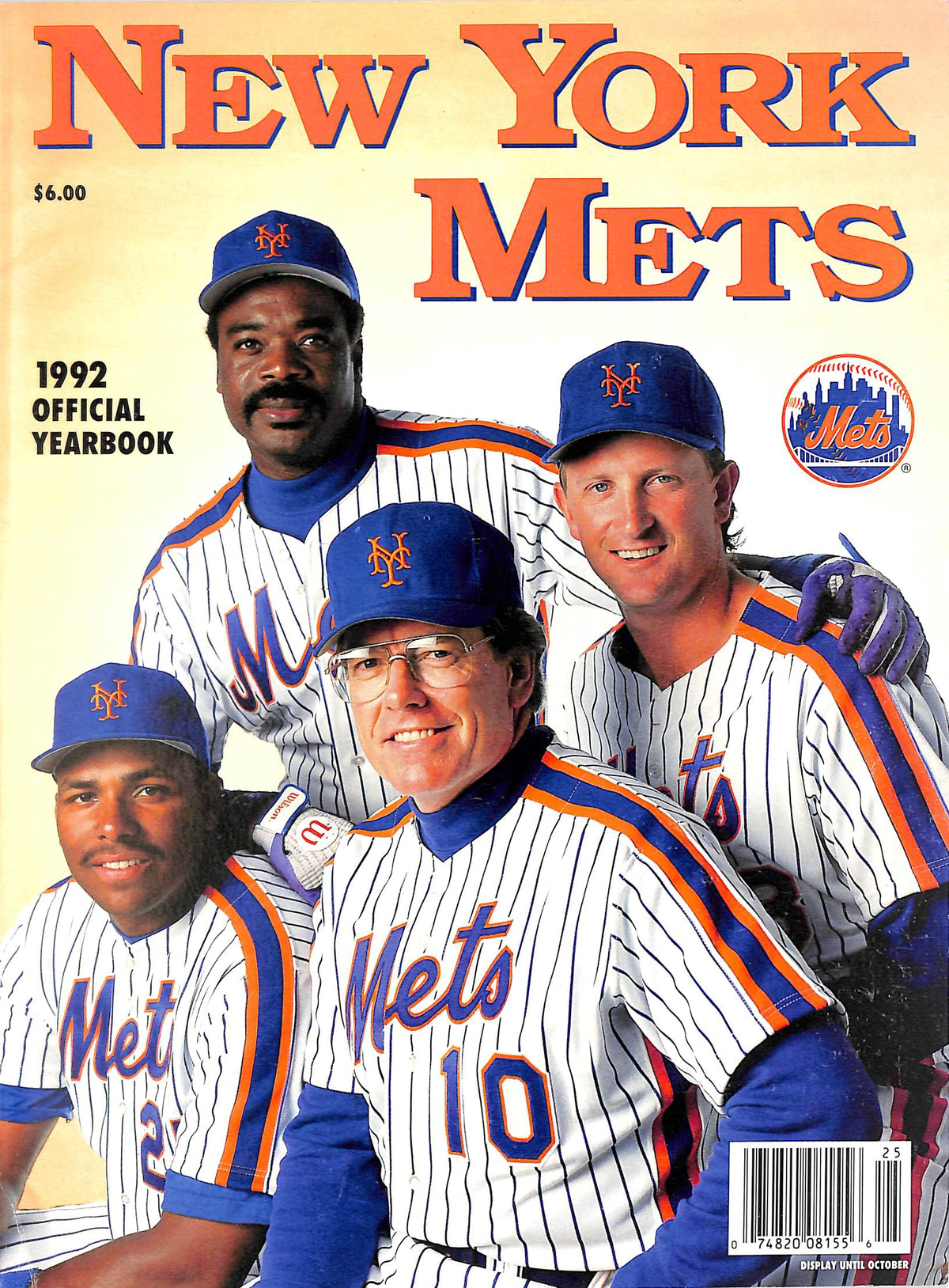 New York Mets 1992 Official Yearbook Program Unsigned