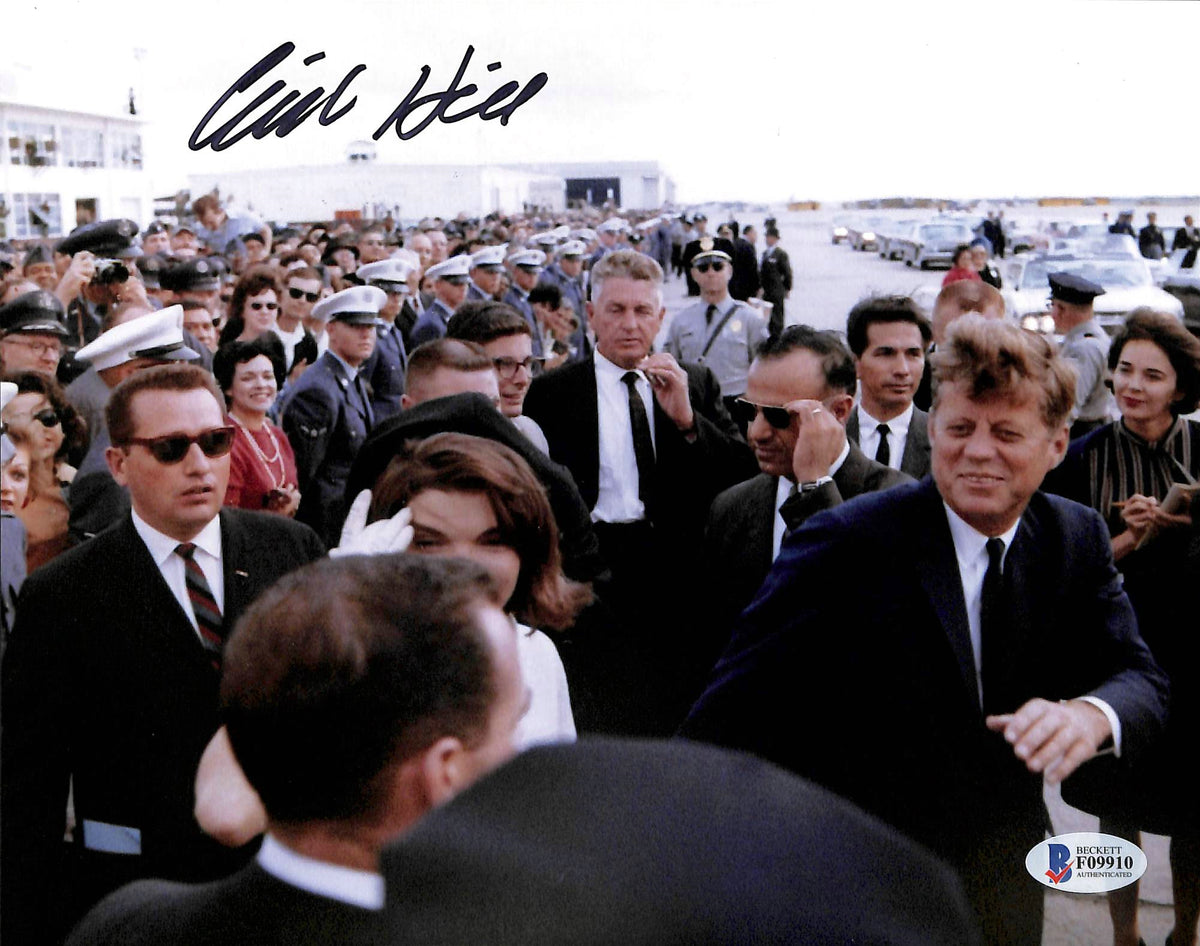 Clint Hill JFK Assassination Secret Service Agent Signed 11x14 Photo BAS #F09910