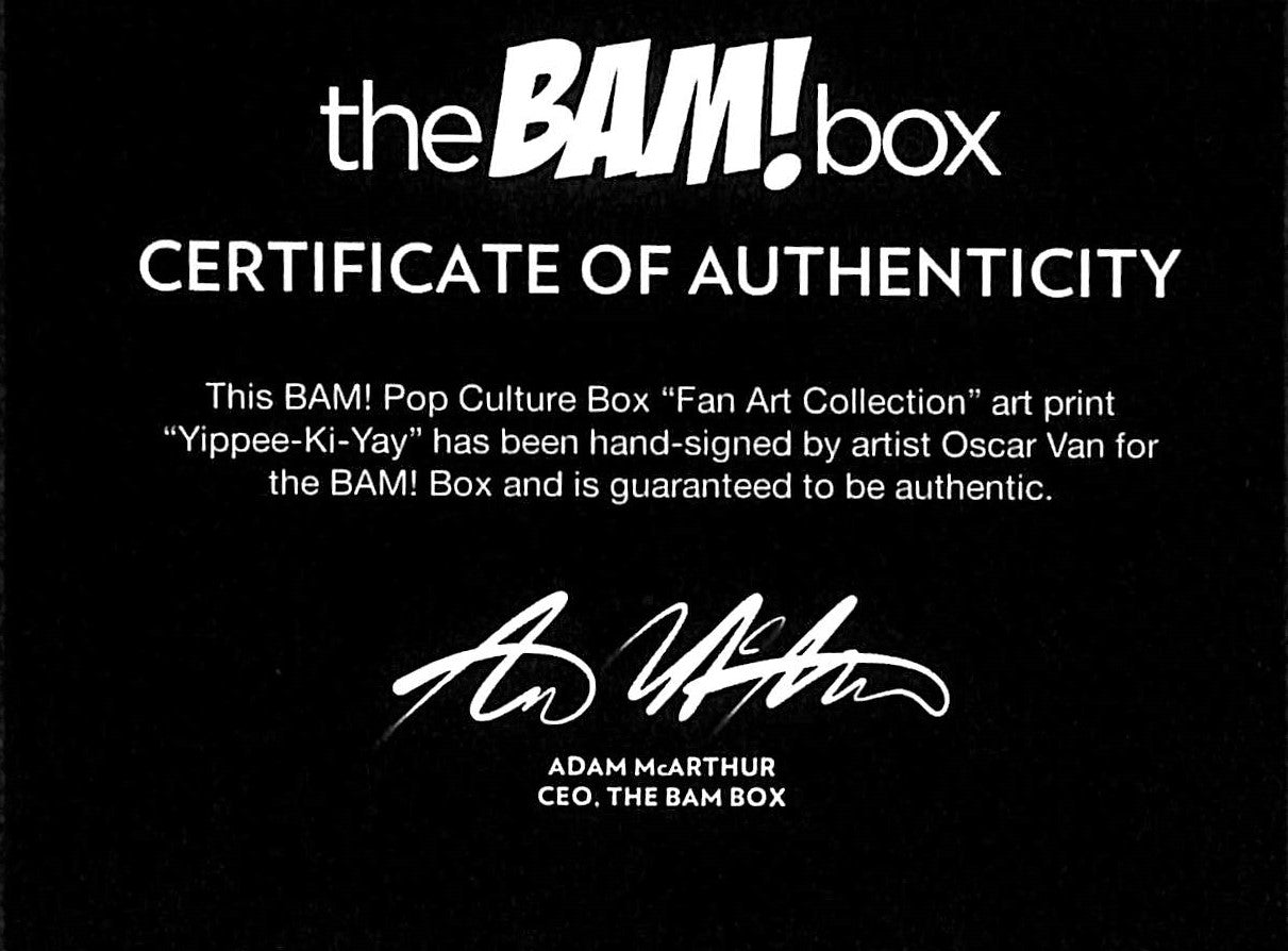 Oscar Van Authentic Signed 8x10 Die Hard Art Print Photo COA BAM BOX #586/2000