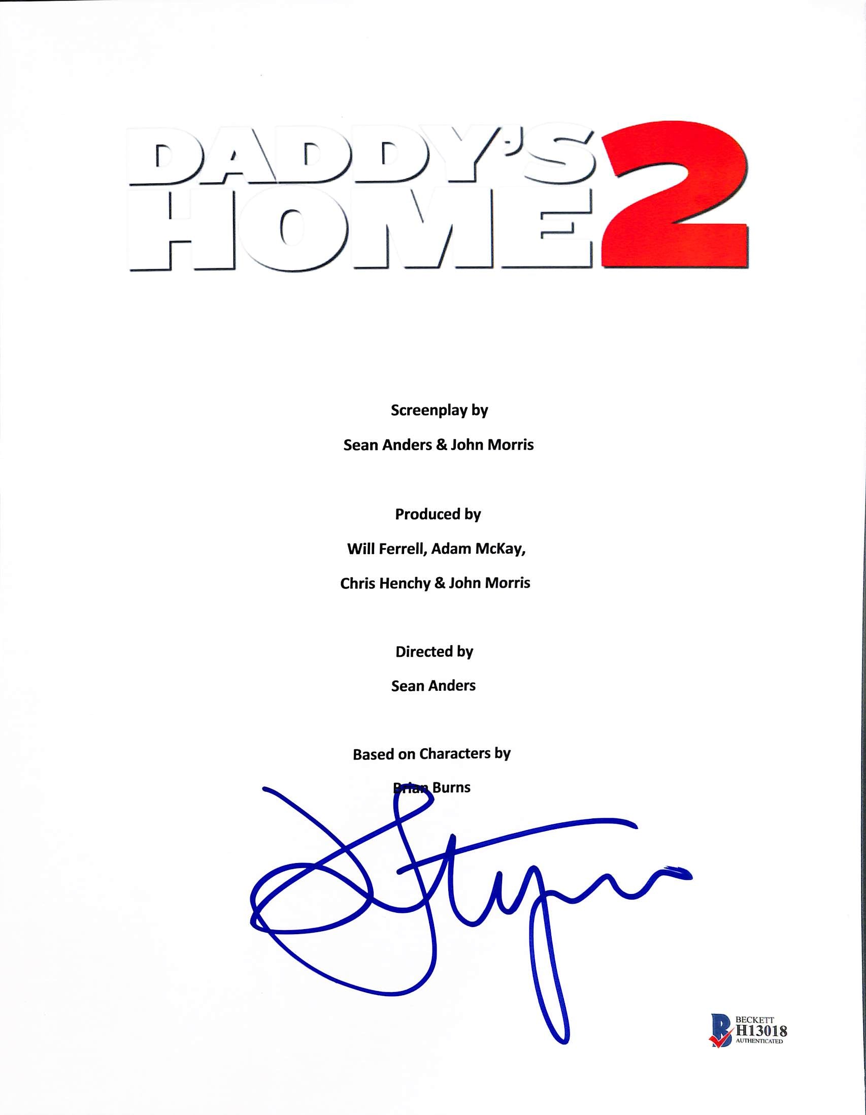 John Lithgow Authentic Signed Daddy's Home 2 Movie Script Cover BAS #H13018