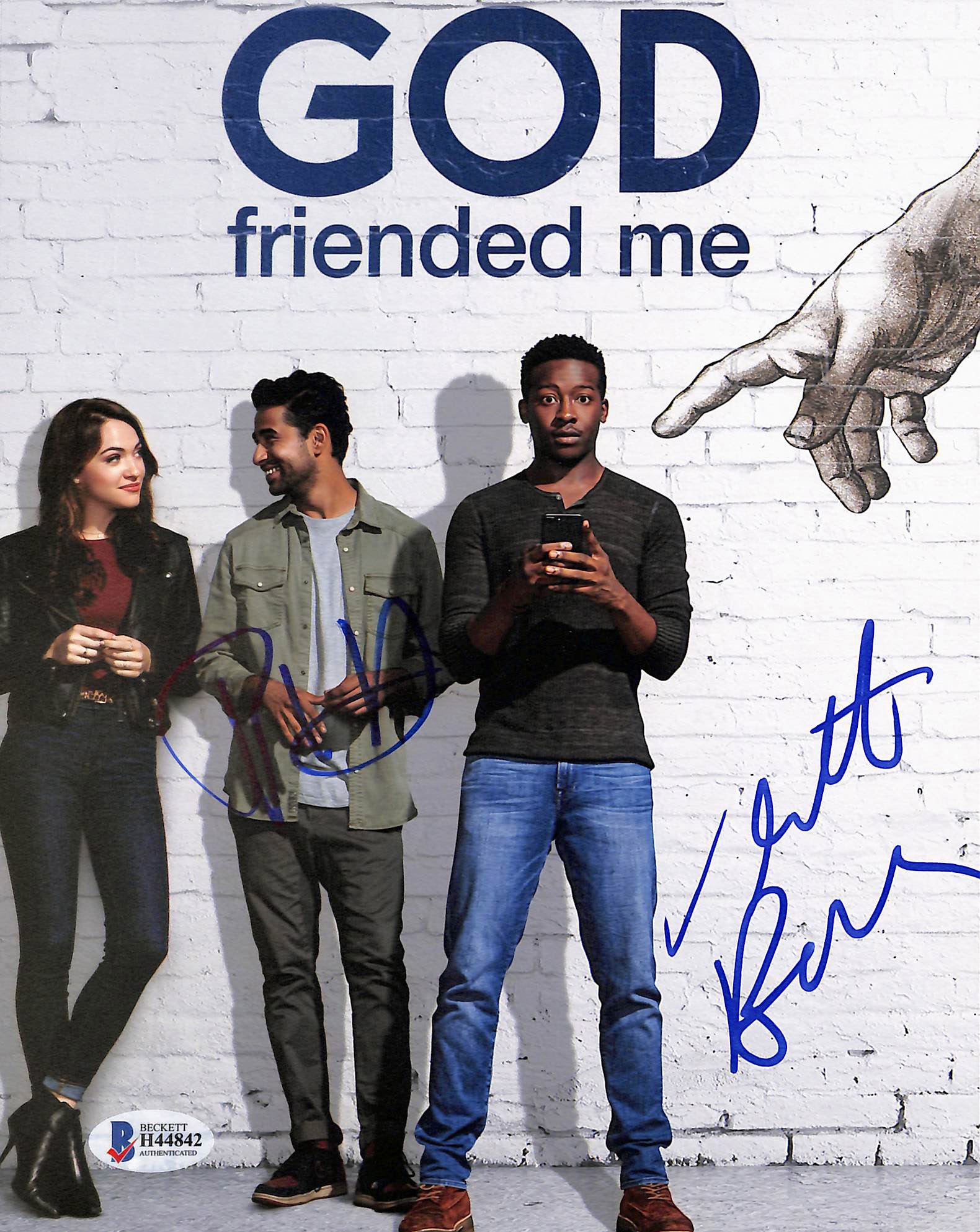 Brandon Michael Hall & Violett Beane God Friended Me Signed 8x10 Photo BASH44842