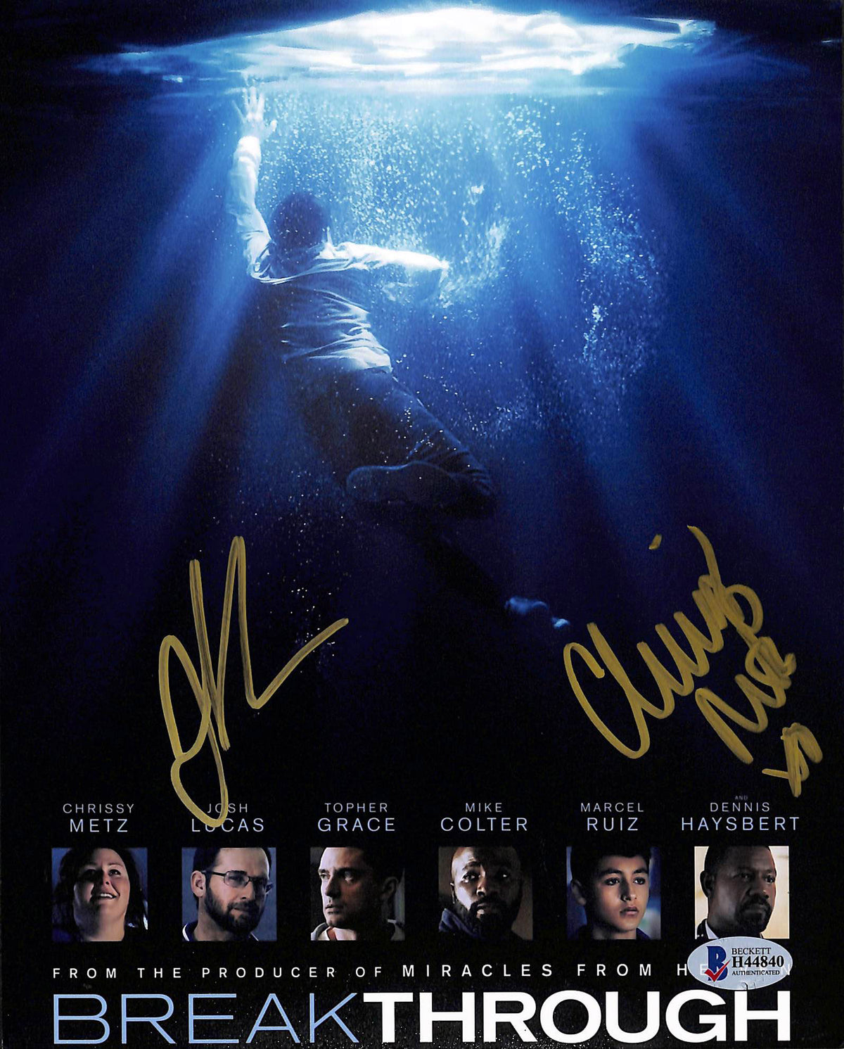 Chrissy Metz & Josh Lucas Breakthrough Authentic Signed 8x10 Photo BAS #H44840