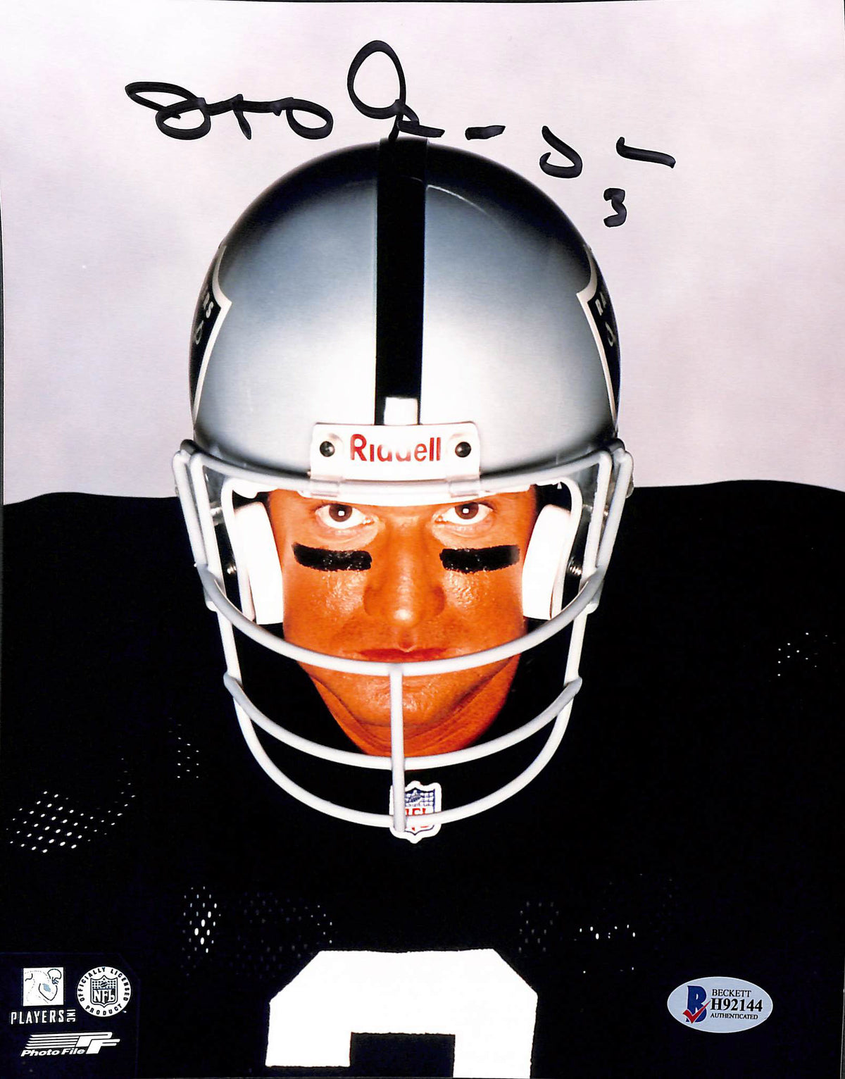 Raiders Jeff George Authentic Signed 8x10 Photo Autographed BAS