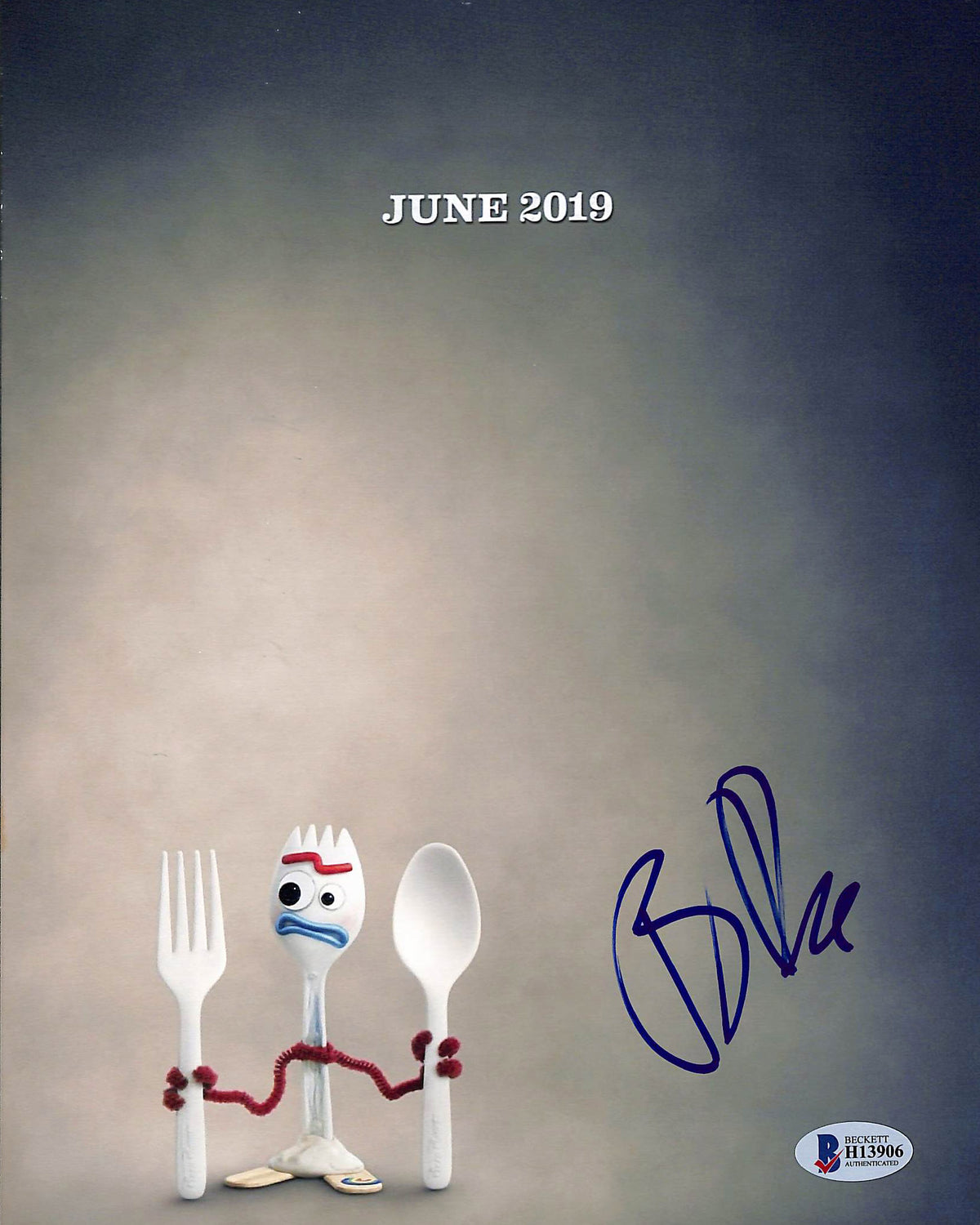 Tony Hale Toy Story 4 Authentic Signed 8.5x11 Photo Autographed BAS #H13906