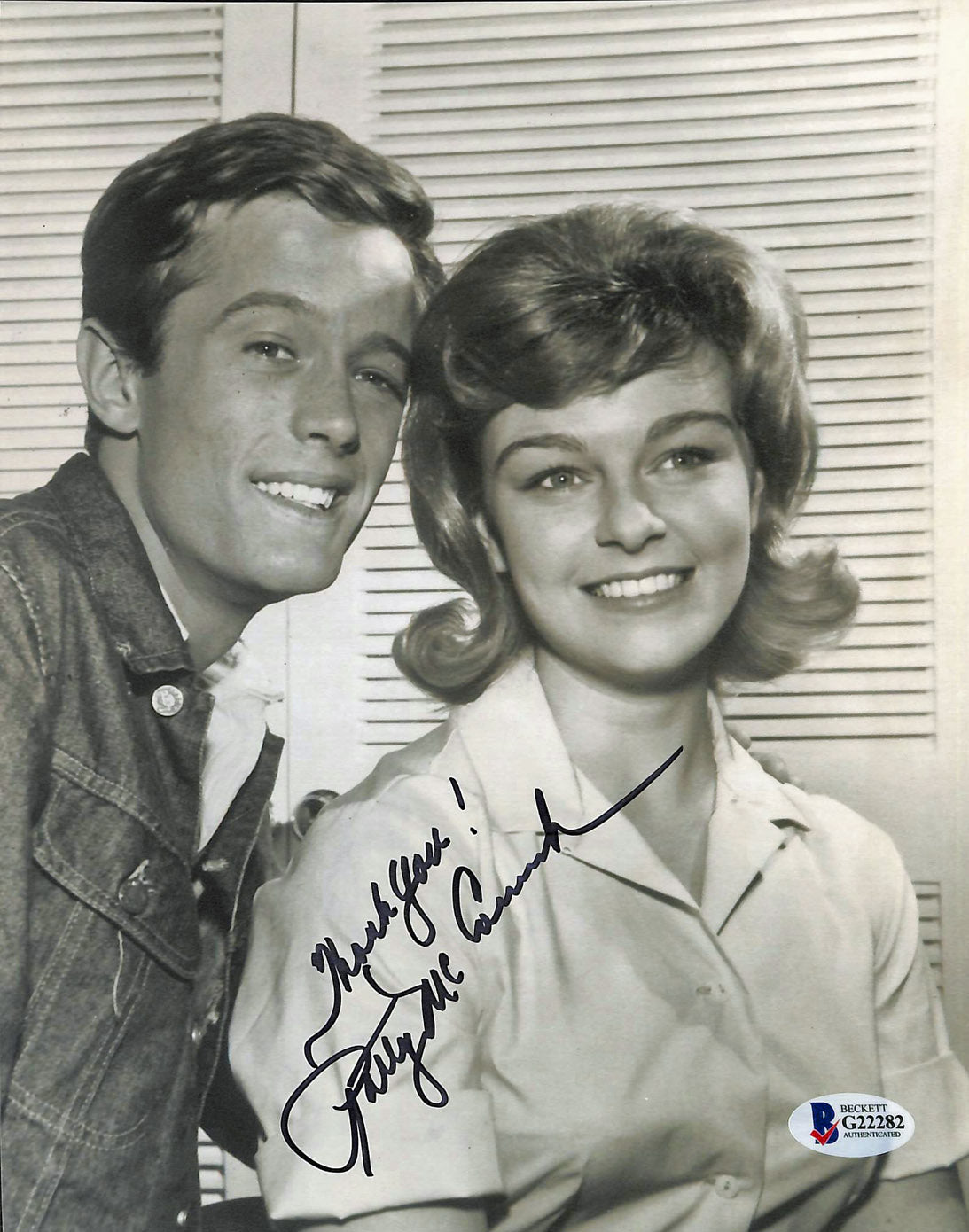 Patty McCormack The New Breed Signed 8x10 Photo w/ Peter Fonda BAS #G22282