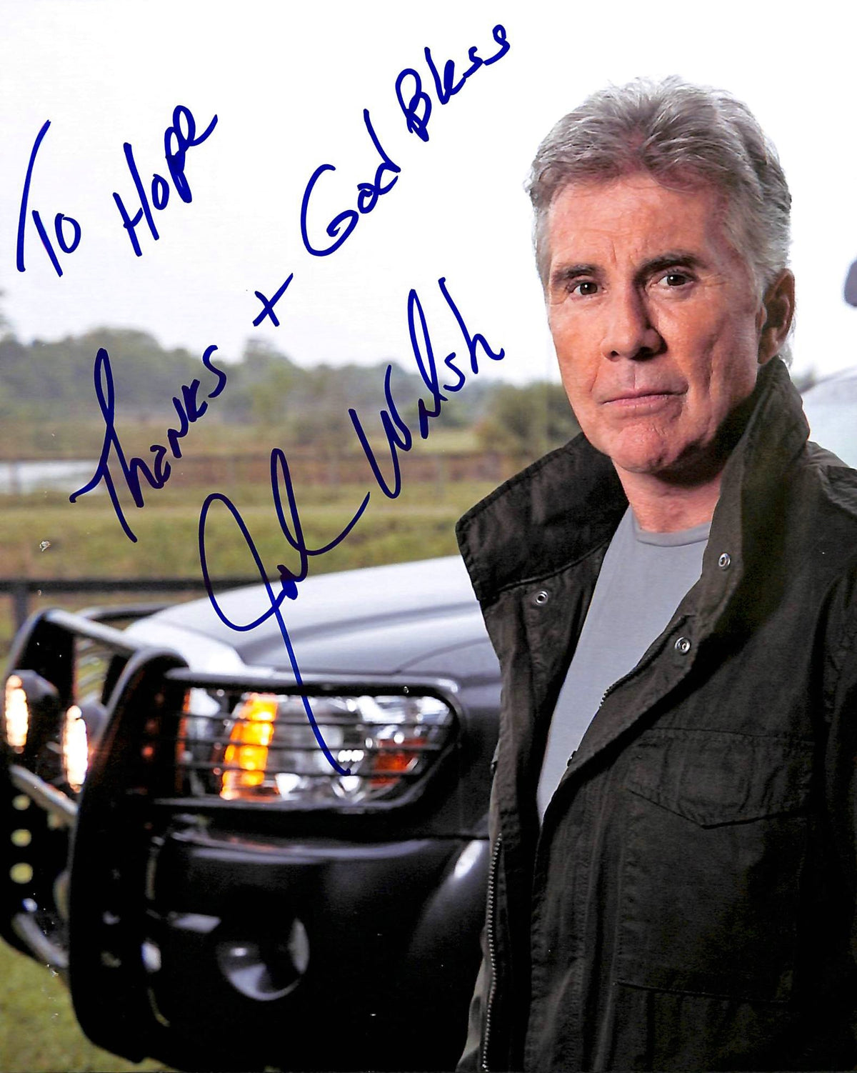John Walsh America's Most Wanted Authentic Signed 8x10 Photo BAS #G45534