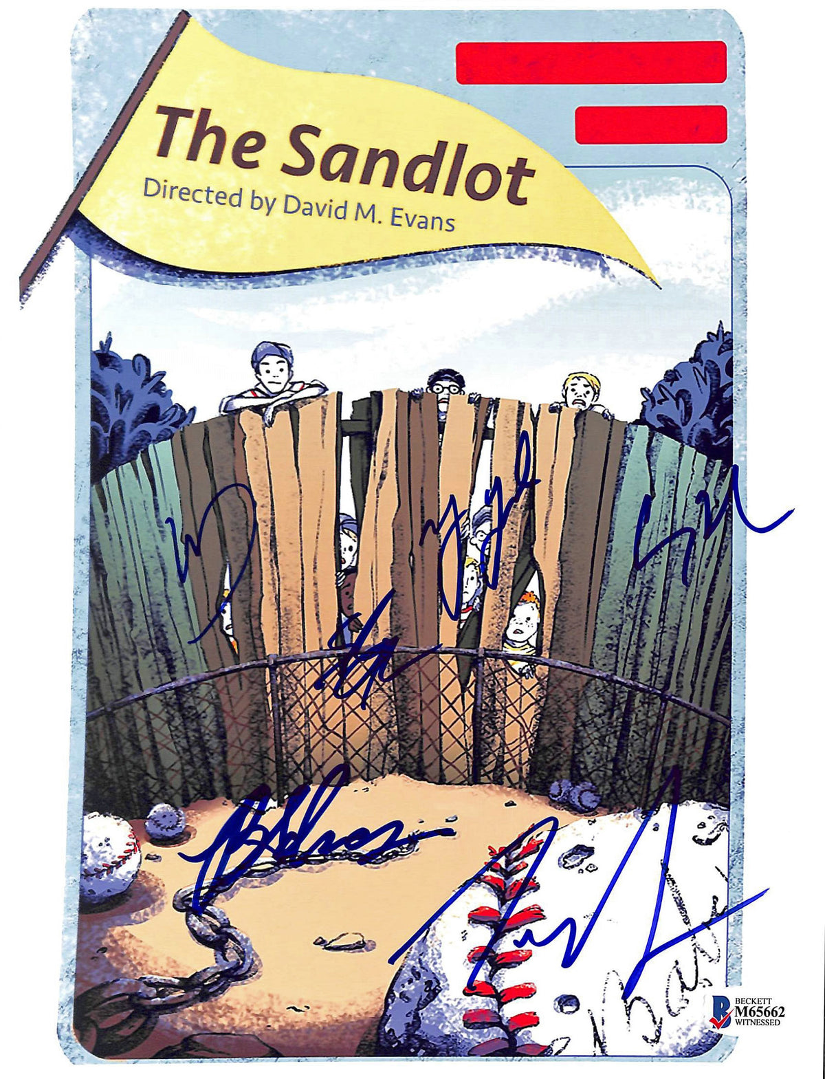 The Sandlot (6) Guiry, Leopardi, Adams +3 Signed 8.5x11 Photo BAS Witness M65662