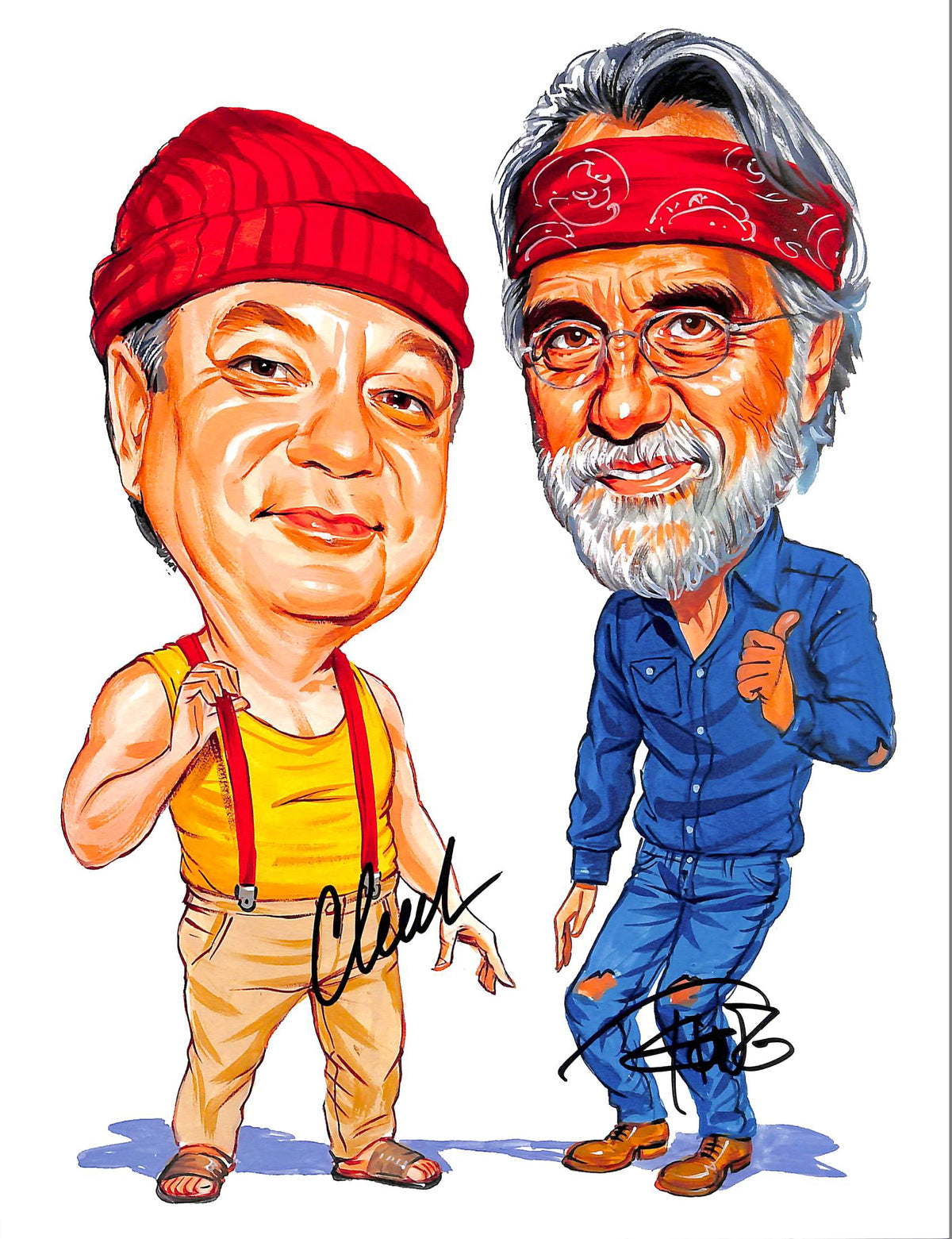 Cheech Marin & Tommy Chong Up in Smoke Authentic Signed 8.5x11 Photo BAS #F09191