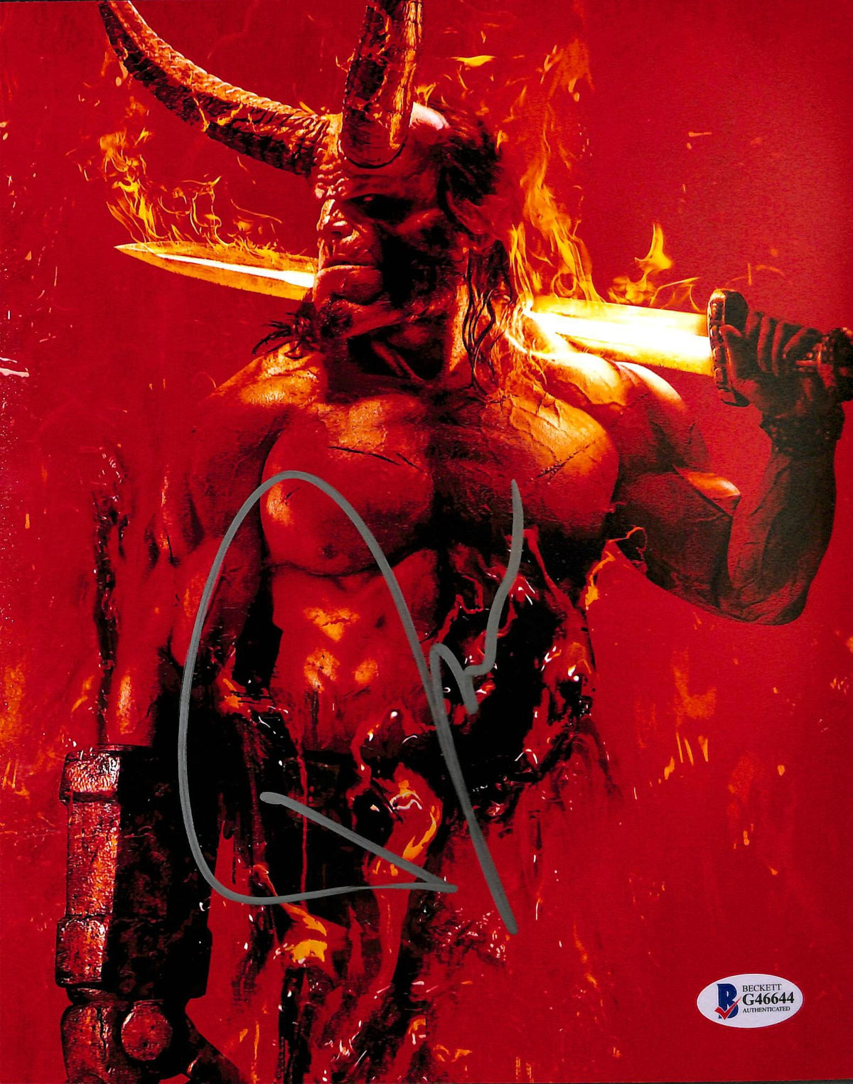 David Harbour Hellboy Authentic Signed 8x10 Photo Autographed BAS #G46644