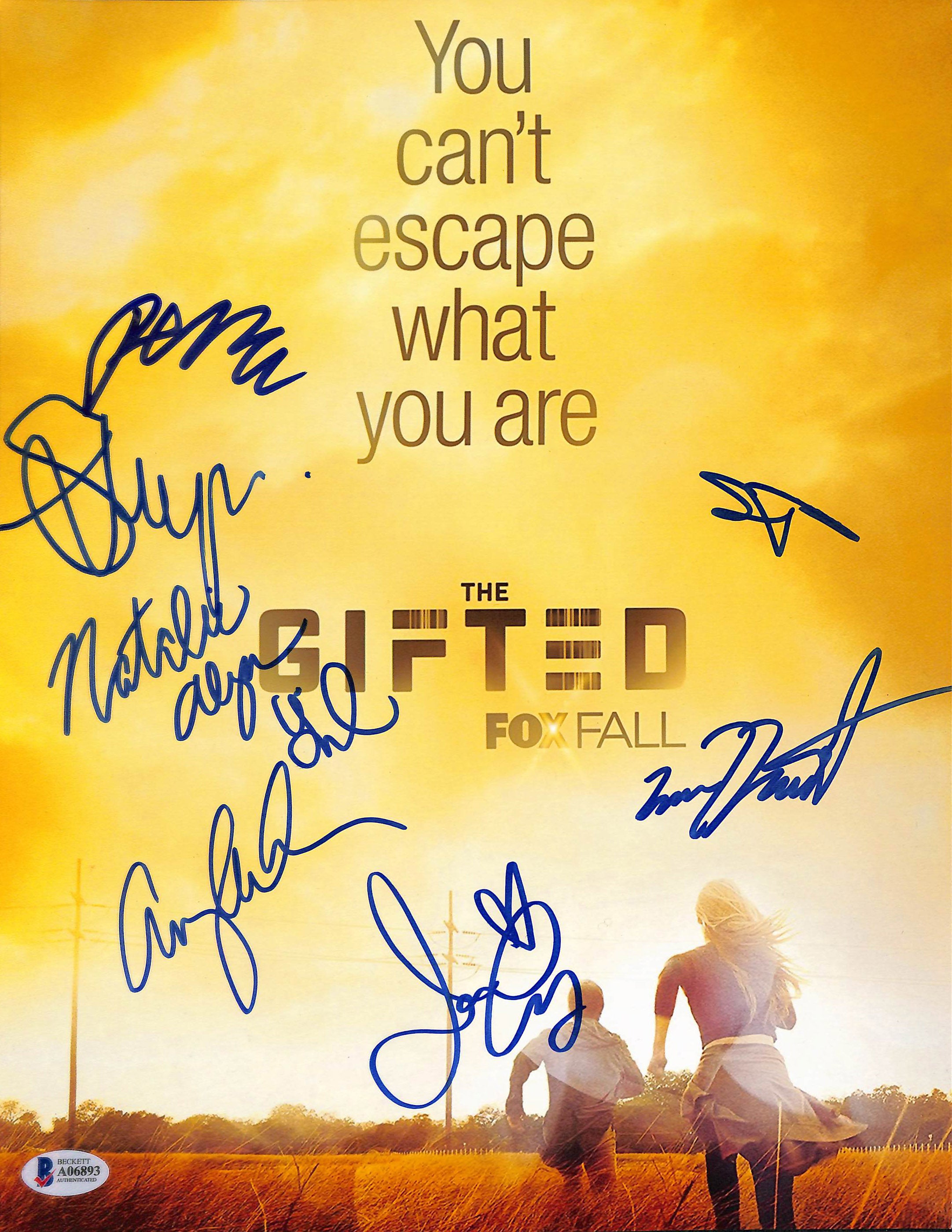 The Gifted (7) Dumont, Moyer, Acker +4 Authentic Signed 11x14 Photo BAS #A06893