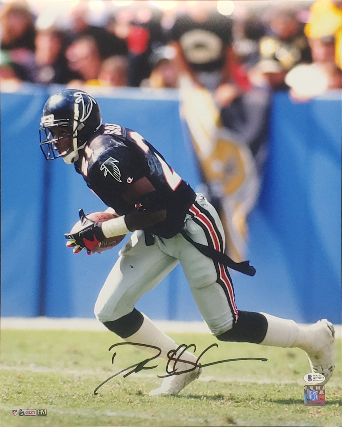 Falcons Deion Sanders Authentic Signed 16x20 Vertical Photo BAS Witnessed