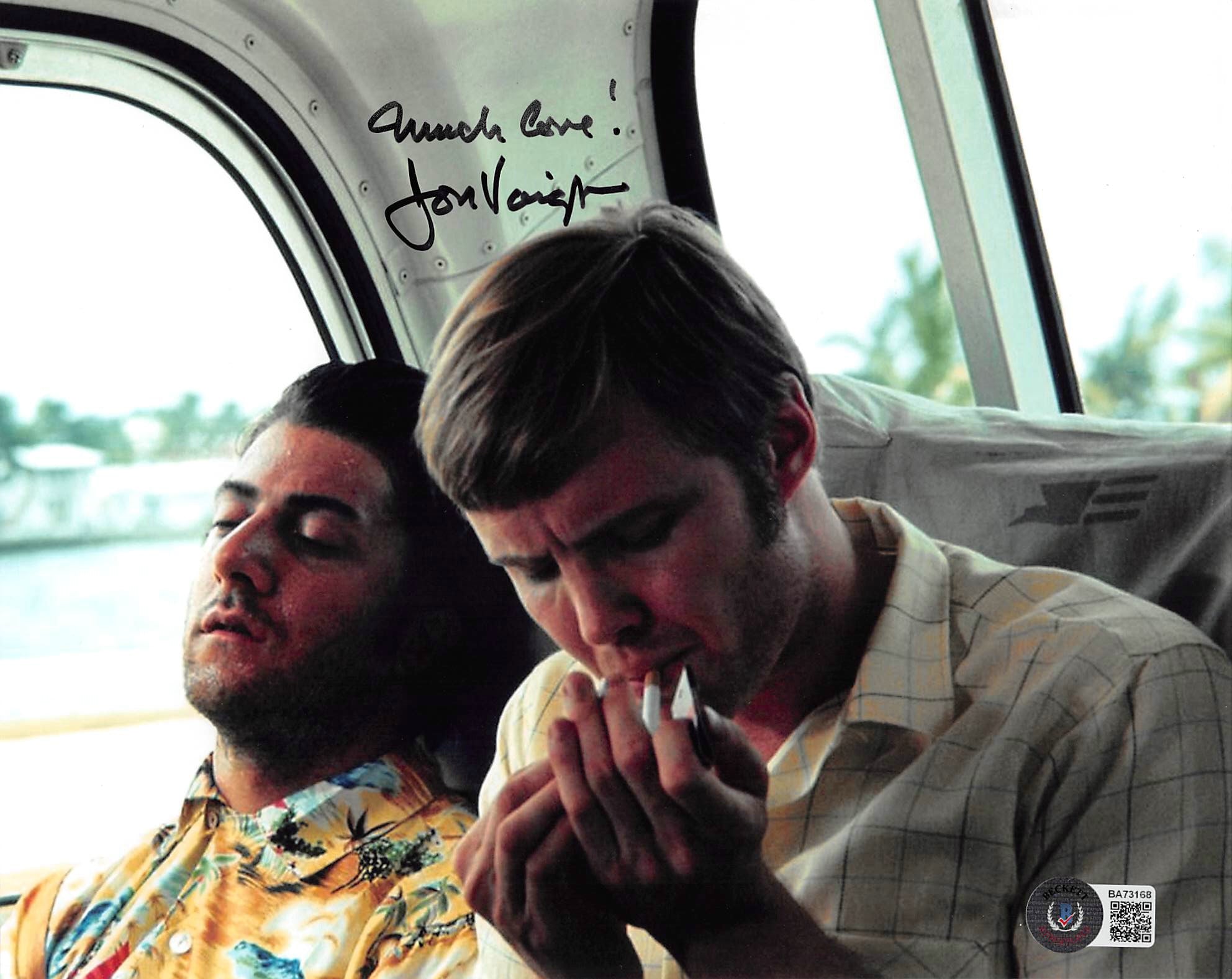 Jon Voight Midnight Cowboy "Much Care" Authentic Signed 8x10 Photo BAS #BA73168