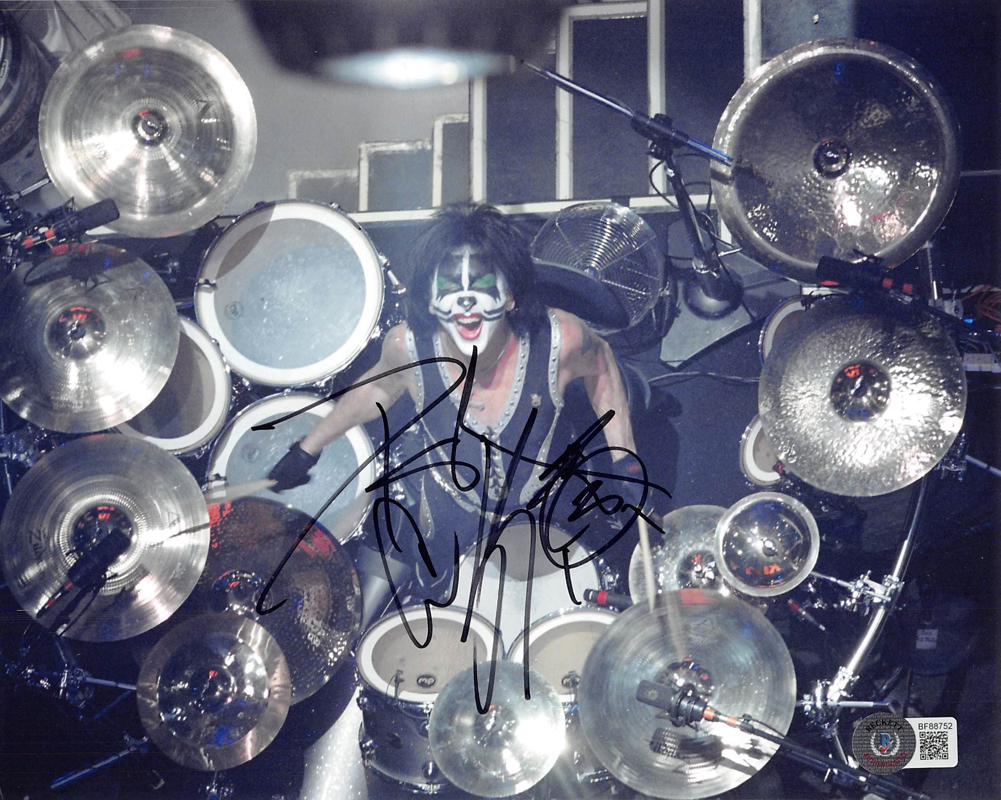 Peter Criss KISS Authentic Signed 8x10 Photo Autographed BAS #BF88752