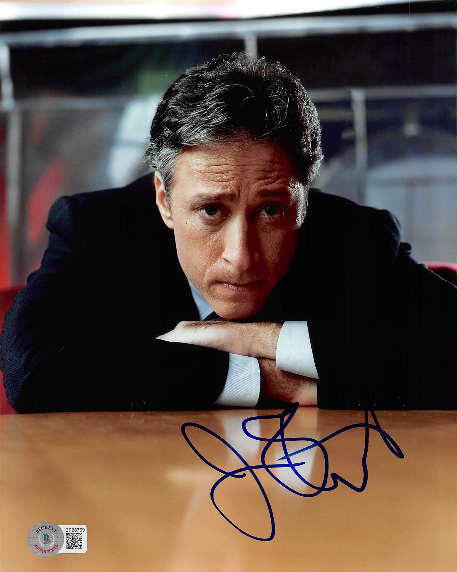 Jon Stewart The Daily Show Authentic Signed 8x10 Photo Autographed BAS #BF88769