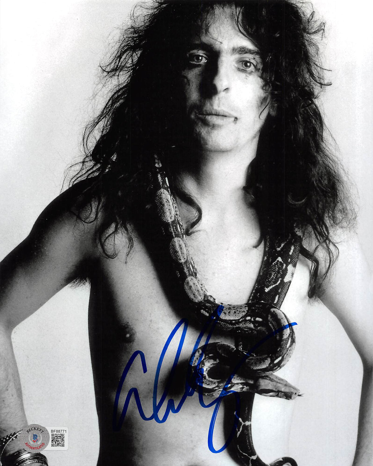 Alice Cooper Authentic Signed 8x10 Photo Autographed BAS #BF88771